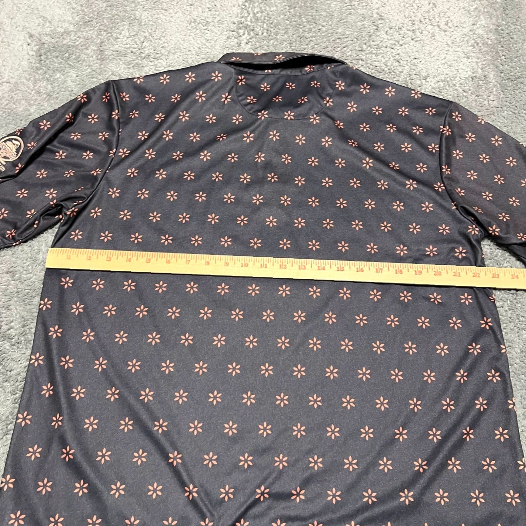 Vintage Swannies Polo Shirt Mens XL Gray Geomertic All Over Print Performance Golf Polo Shirt Mens XL Gray Size US XL / EU 56 / 4 - 5 Thumbnail