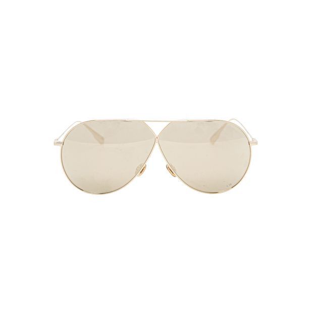 image of Dior Metal Stellaire 1 Sunglasses Rose Gold in Silver, Women's