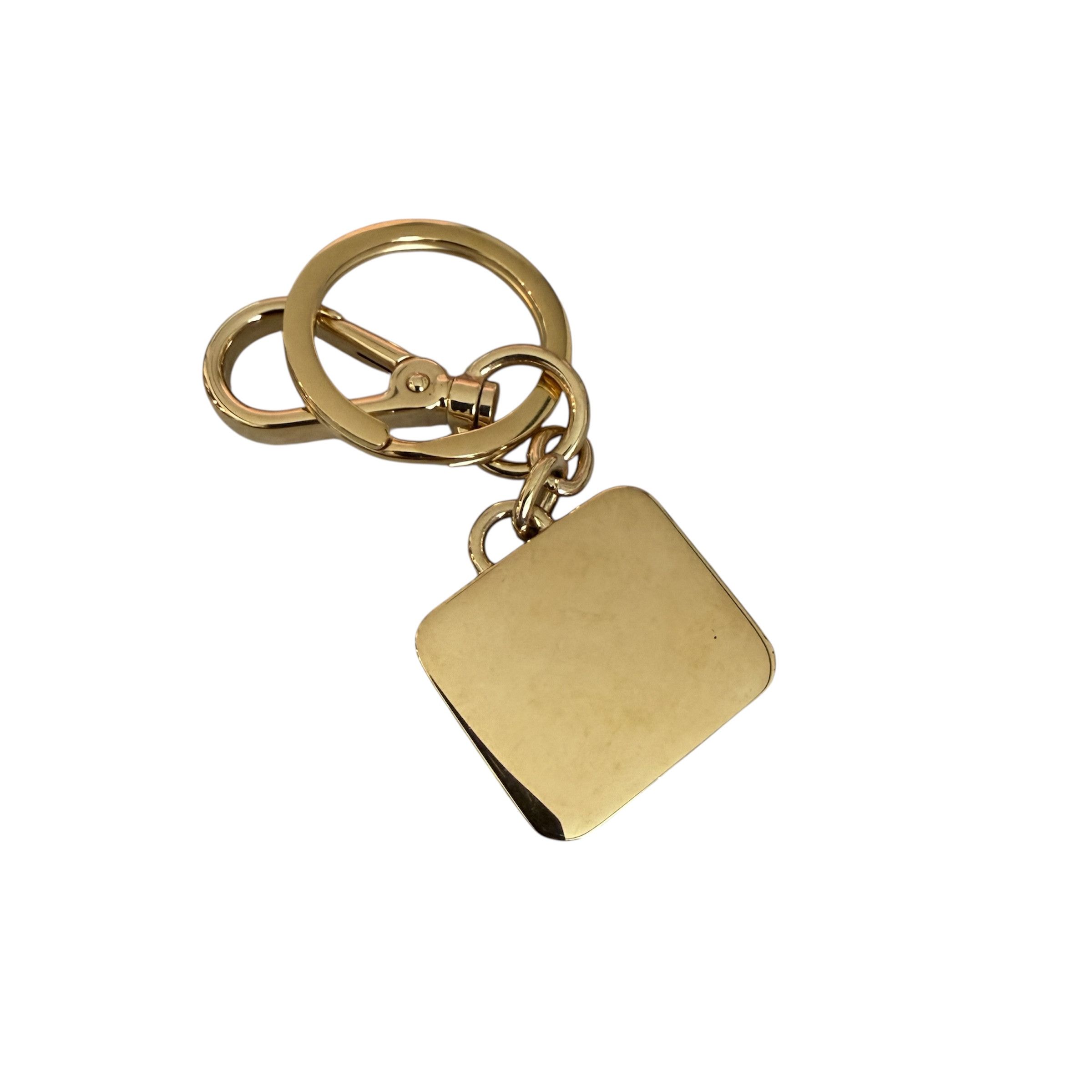 Miu Miu Miu Miu 5PS066 Metal Key Chain Logo, gold and caramel in box Size ONE SIZE - 2 Thumbnail