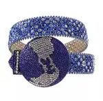 Japanese Brand Rhinestone Studded Belt Size 30 - 1 Thumbnail