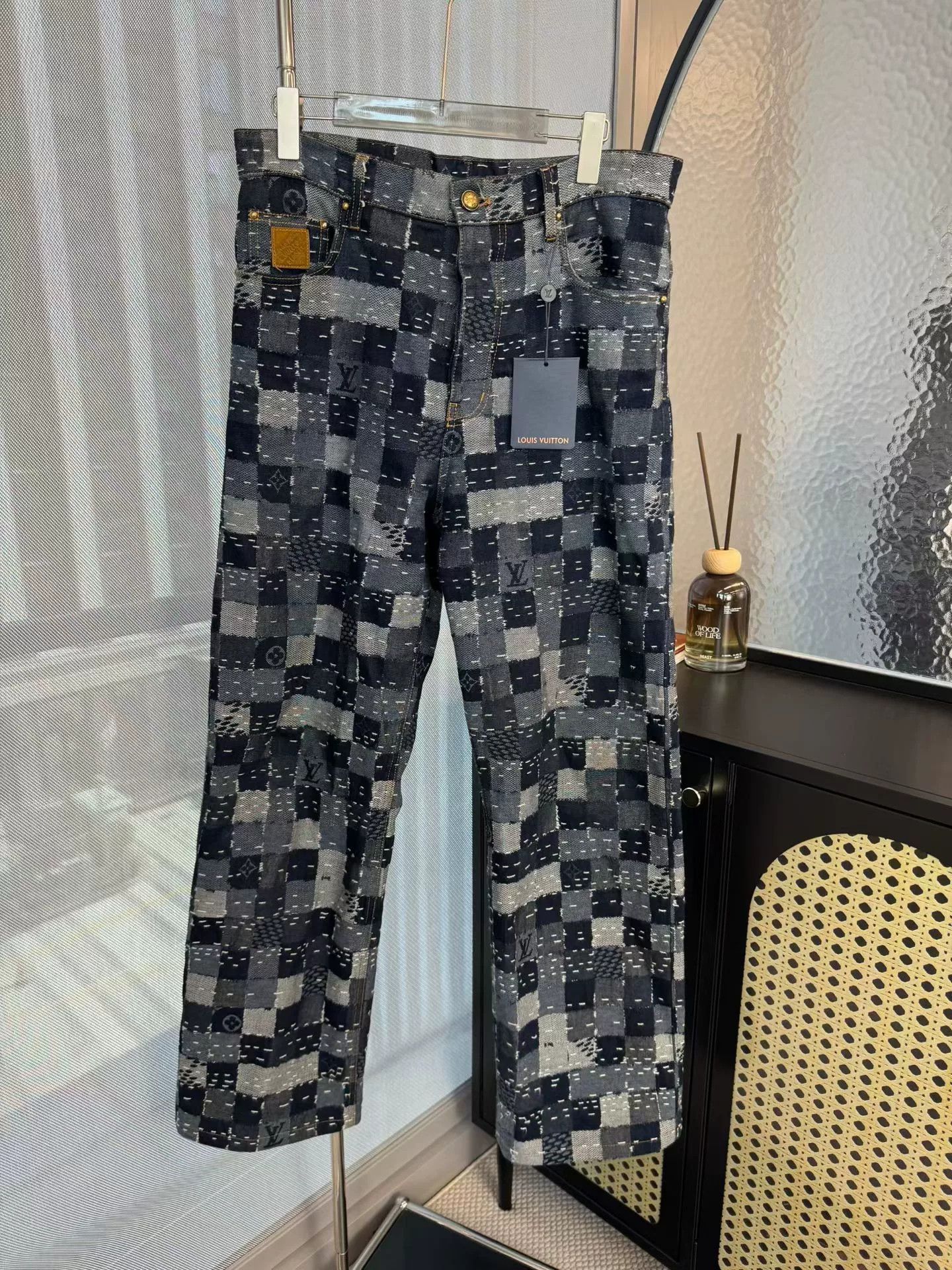 Louis Vuitton Louis Vuitton x Nigo Damier Patchwork Jeans 29 Size US 29 - 1 Thumbnail