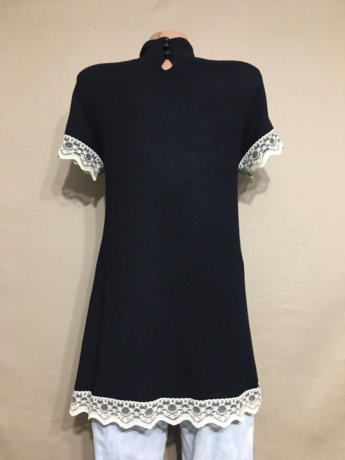 Designer ETINCELLE Couture Paris Black Designer Knit Top Size M / US 6-8 / IT 42-44 - 4 Thumbnail