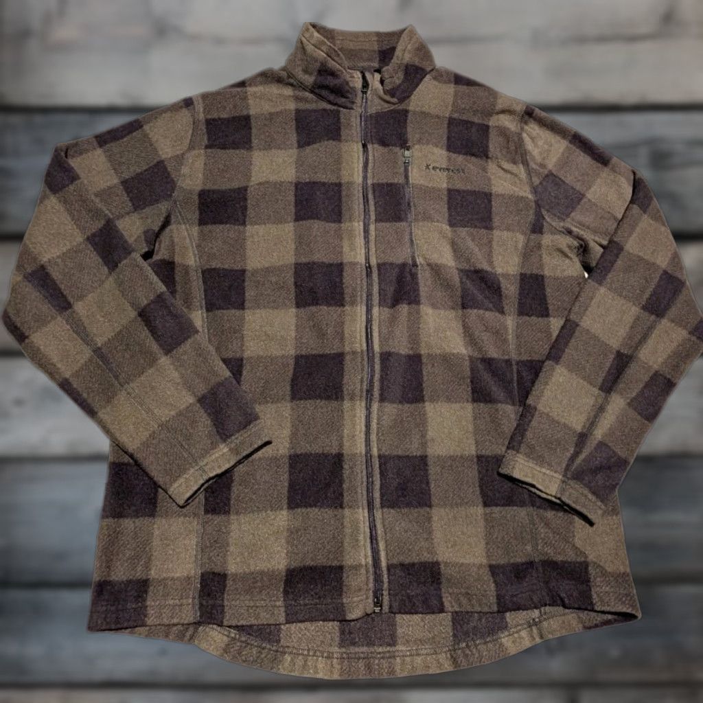 Vintage Everest Men’s Fleece Full Zip Plaid Jacket Dark Green & Black 2XL EUC Size US XXL / EU 58 / 5 - 1 Thumbnail