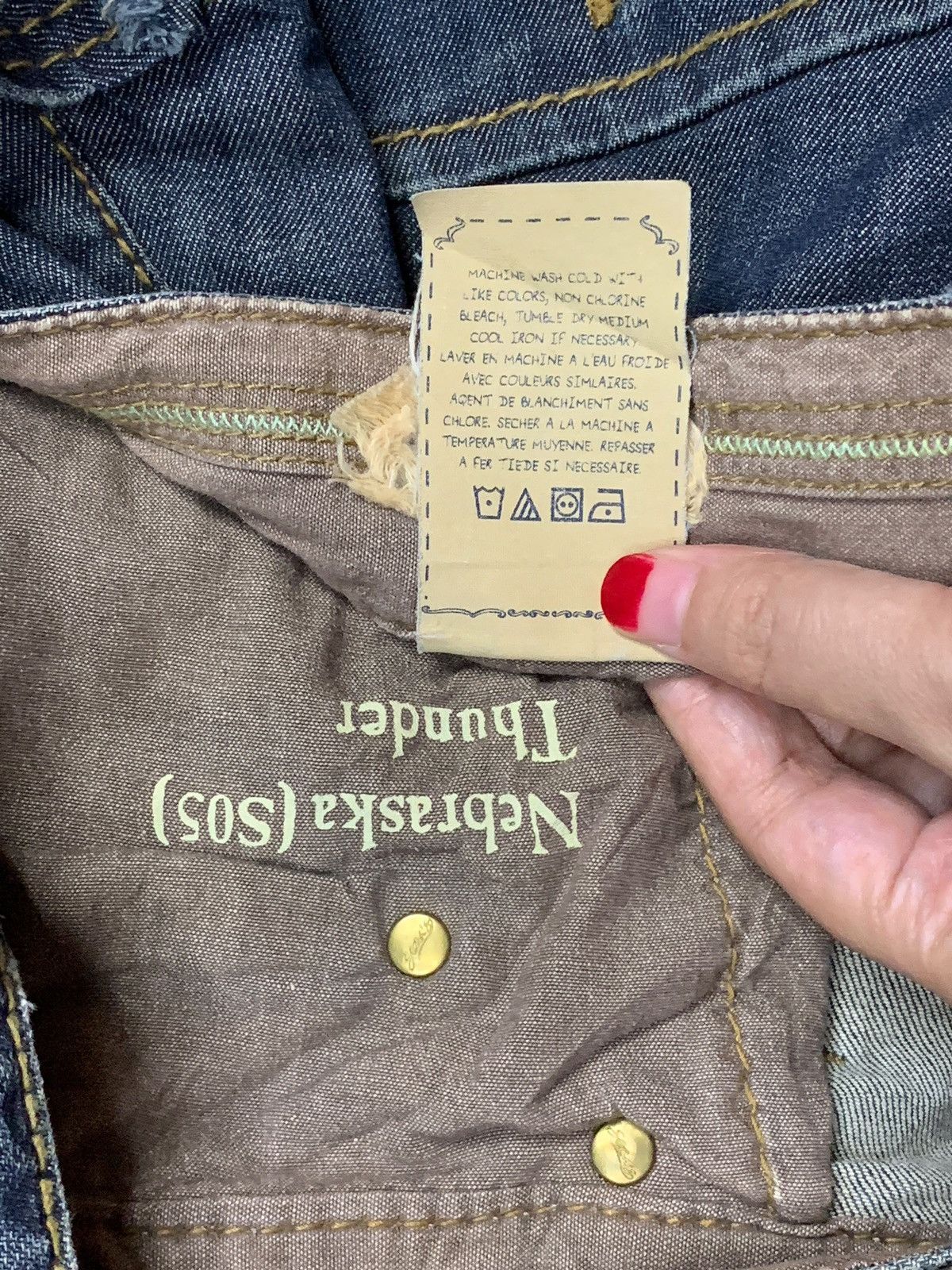 Japanese Brand × Tornado Mart Vintage Japanese Brand Button Fly Distressed Bootcut Jeans Size US 34 / EU 50 - 10 Thumbnail