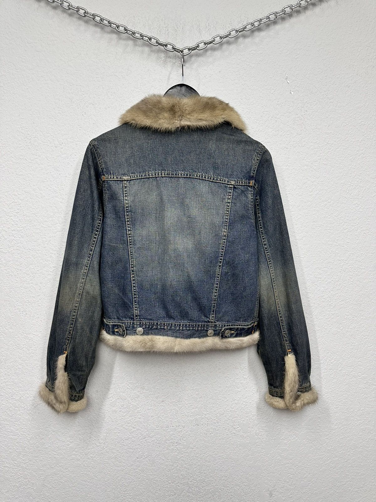 If Six Was Nine Ifsixwasnine Leather Denim Jacket Y2K Japan Hoodie Fur Goa Size M / US 6-8 / IT 42-44 - 6 Thumbnail