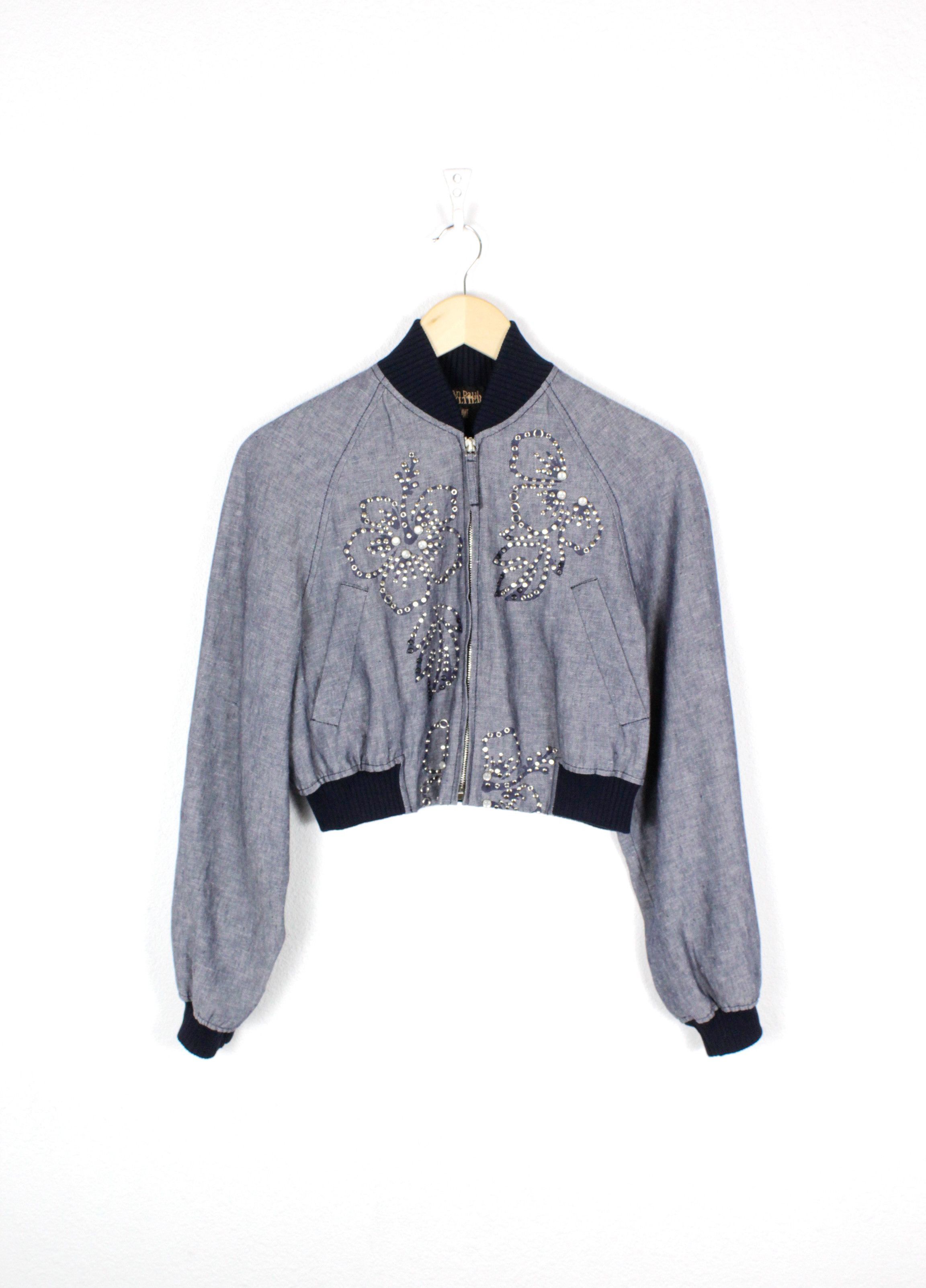 Jean Paul Gaultier Jean Paul Gaultier Embellished Metal Applique Bomber Jacket Size S / US 4 / IT 40 - 1 Thumbnail