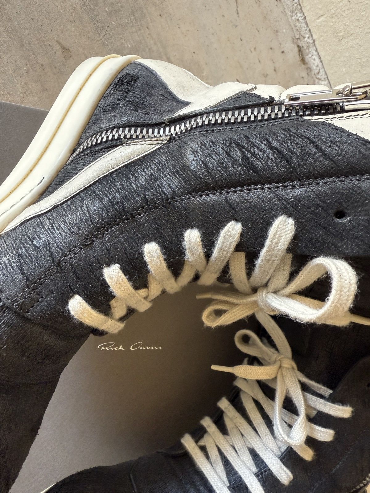 Rick Owens Blistered/Distressed SS25 Hollywood Geobaskets Size US 7 / EU 40 - 8 Thumbnail