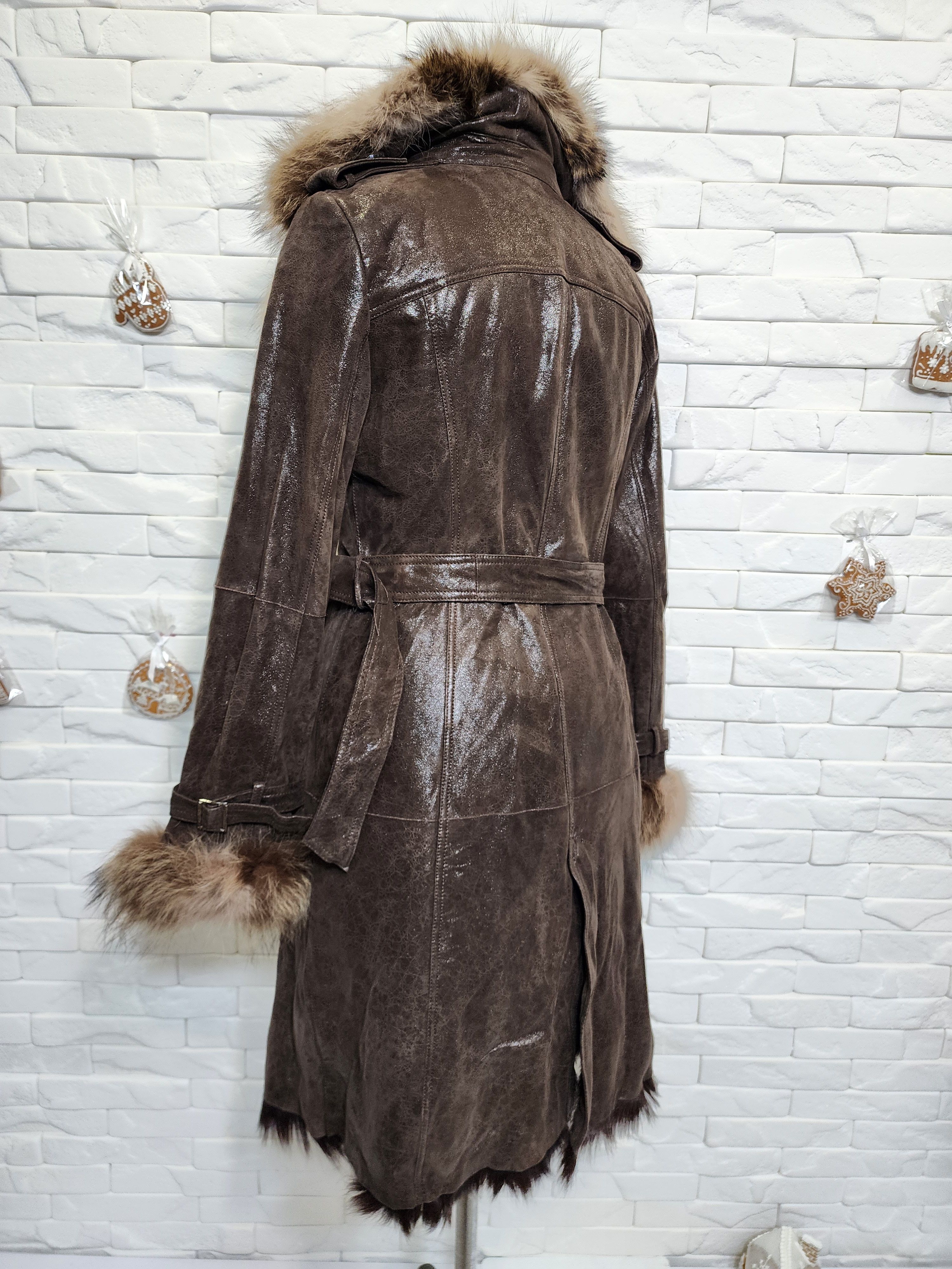 Furla Brown Sheepskin Coat: Women's Genuine Fur Size L / US 10 / IT 46 - 6 Thumbnail