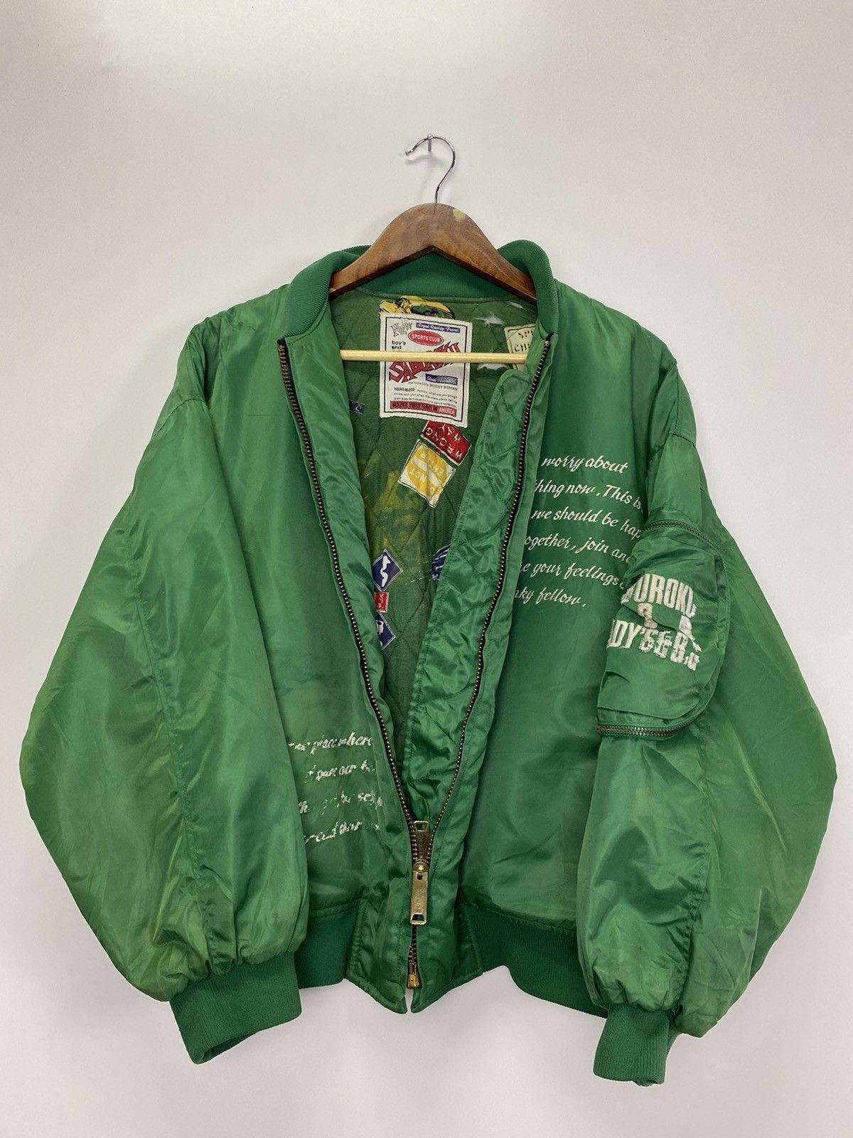 Japanese Brand × Vintage Vintage Saburoku Bomber Jacket Size US XL / EU 56 / 4 - 12 Thumbnail