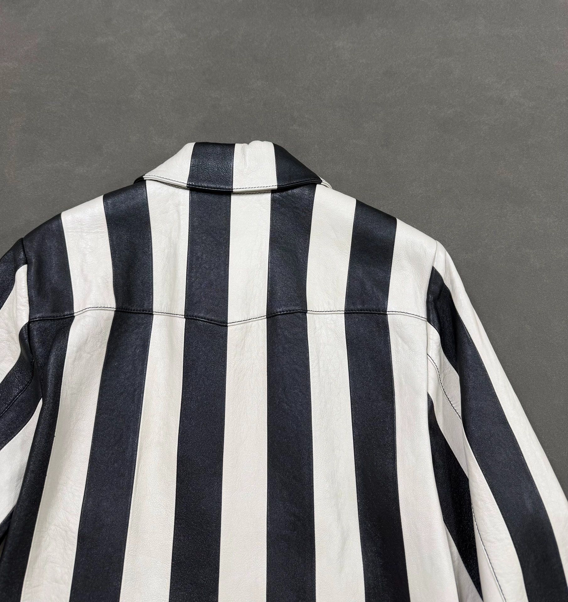 Saint Laurent Paris Saint Laurent Slp Runway Style Striped Lambskin Jacket Size US M / EU 48-50 / 2 - 3 Thumbnail