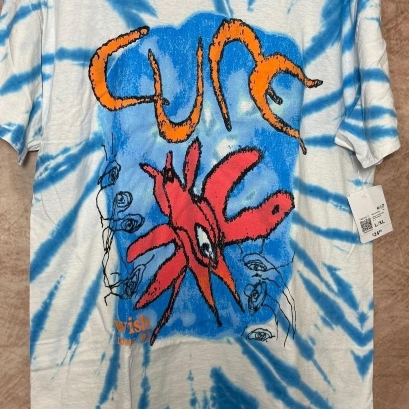 The Cure The Cure Wish Tie-Dye Graphic T-Shirt L/XL NWT Size US M / EU 48-50 / 2 - 3 Thumbnail