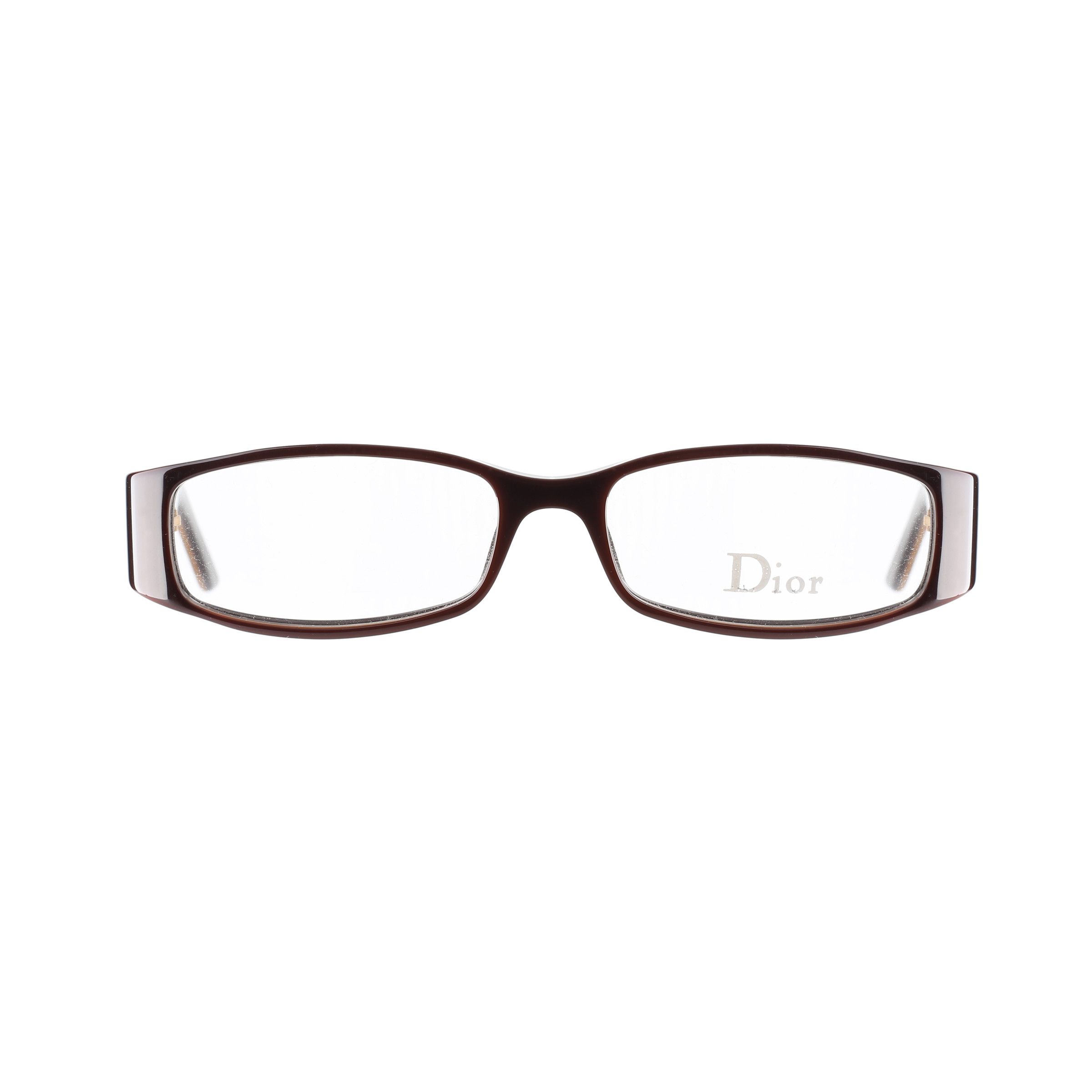 Dior Christian Dior '00s Brown Crystal Star Flat Glasses Size ONE SIZE - 2 Thumbnail