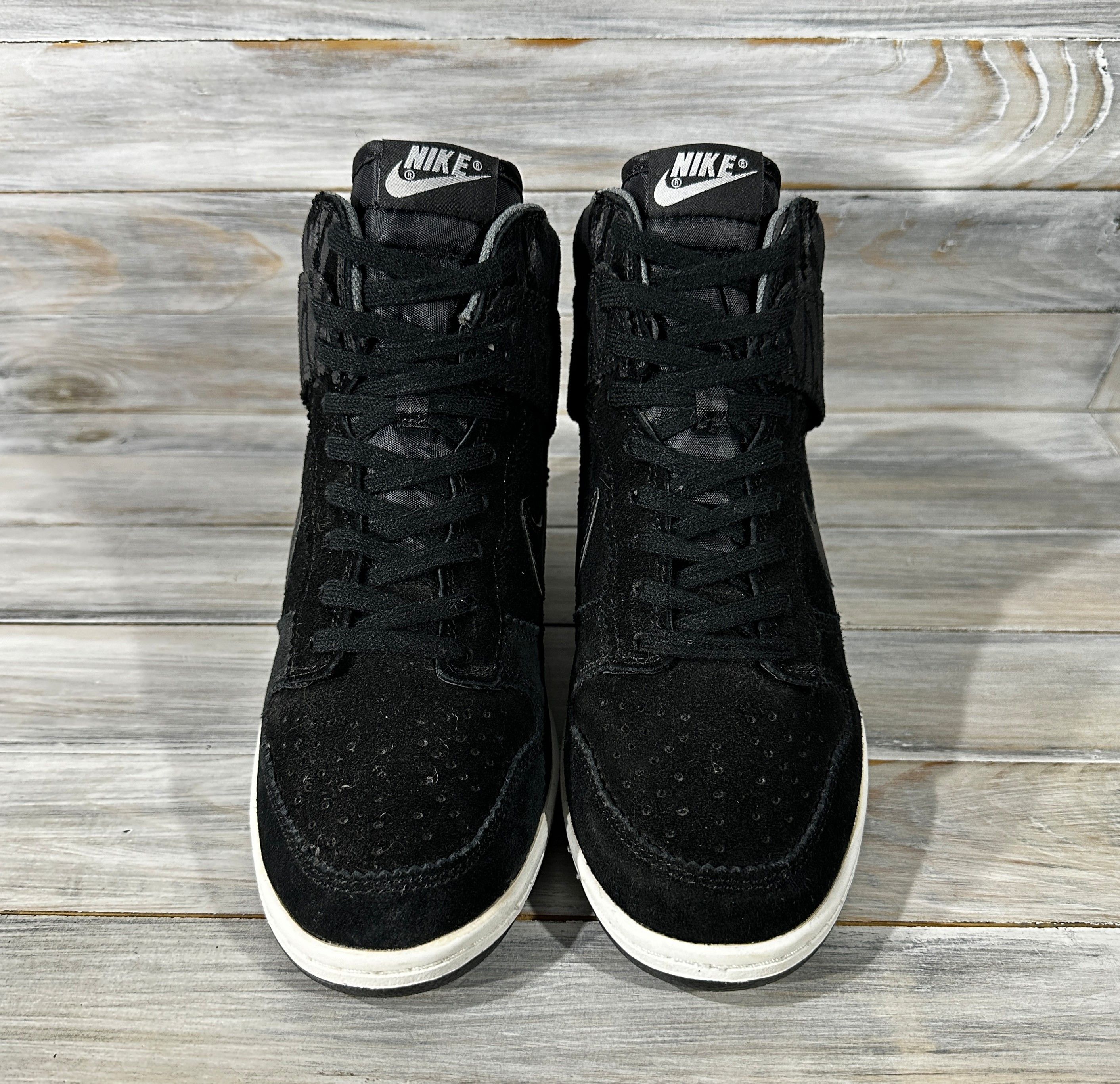 Nike Nike Dunk Sky Hi Wedge Women's Sneakers Black Sport Swoosh Size US 7 / IT 37 - 3 Thumbnail