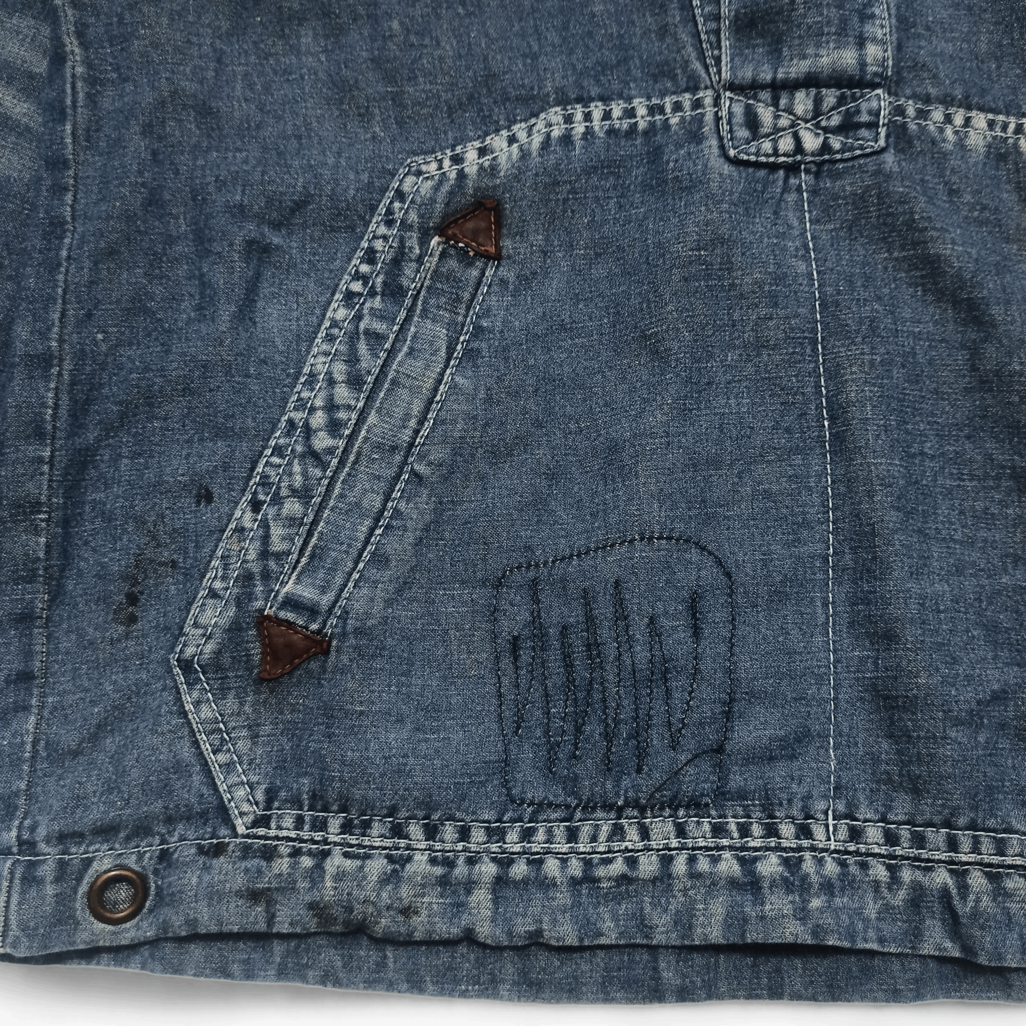 Japanese Brand Vintage Bonds and Peace Japanese Brand Light Denim Jacket Size US M / EU 48-50 / 2 - 8 Thumbnail