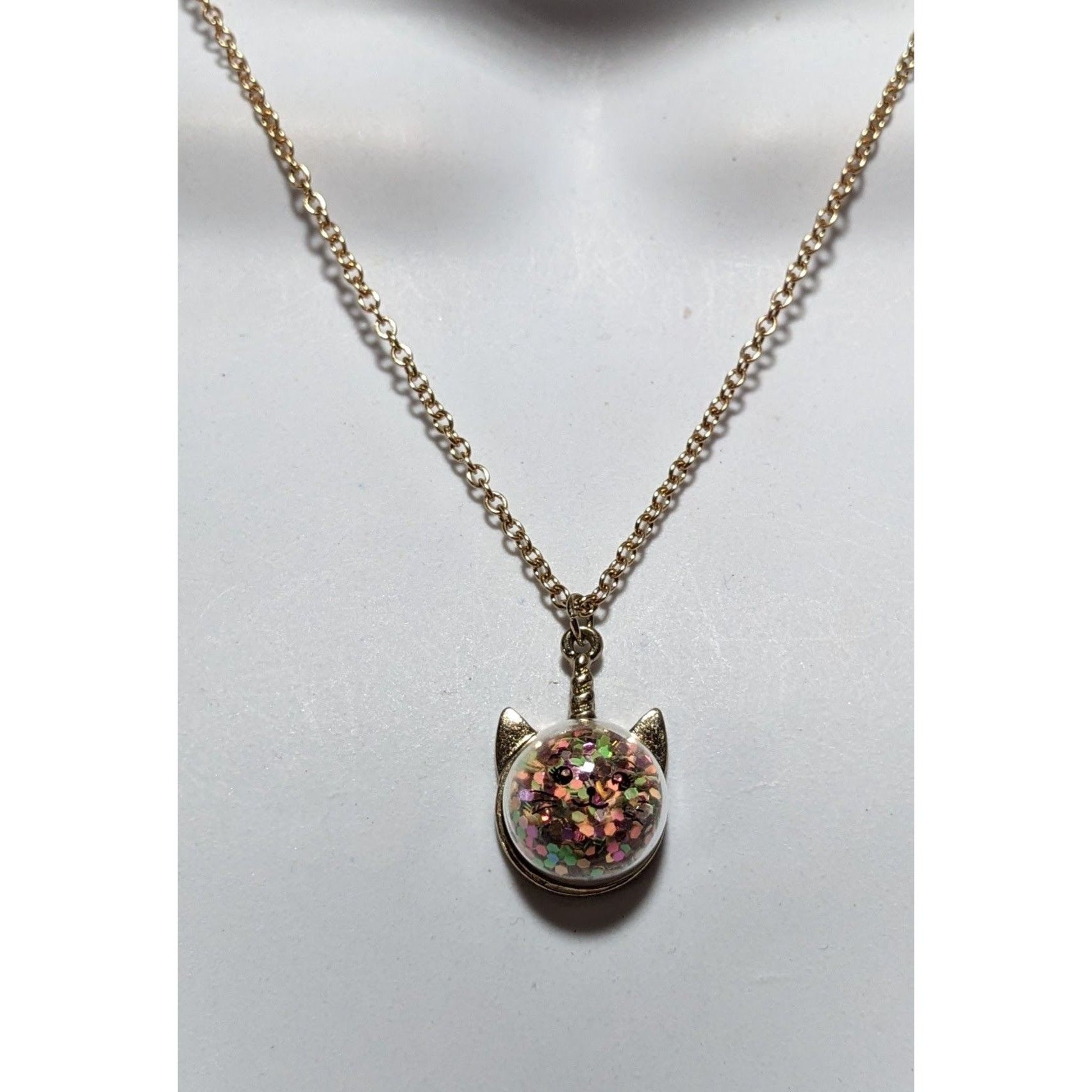 Other Rainbow Glitter Caticorn Necklace Size ONE SIZE - 9 Thumbnail