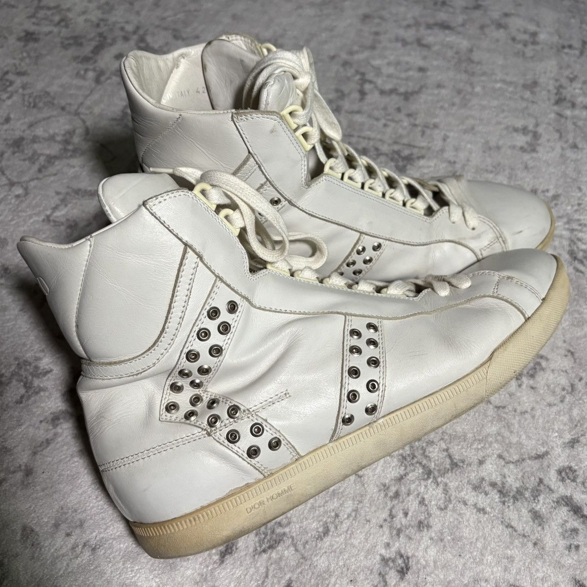 Dior × Hedi Slimane Dior Homme AW04 “VOTC” Zip Up High Top Boxing