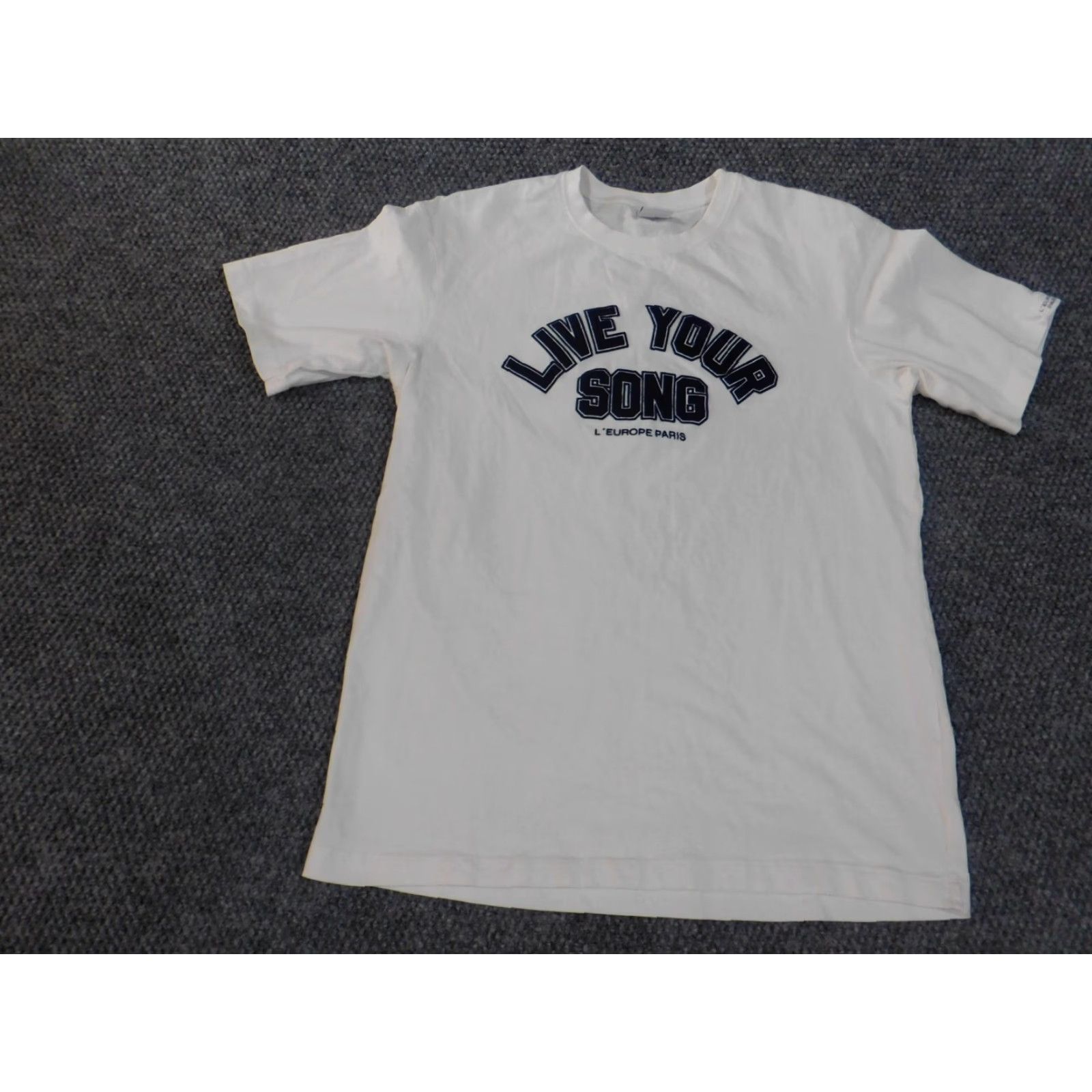 Zara Zara Shirt Mens Small White Paris Retro Classic Crew Neck Cotton Knit T-Shirt Short Sleeve City Stretch Size US S / EU 44-46 / 1 - 2 Thumbnail