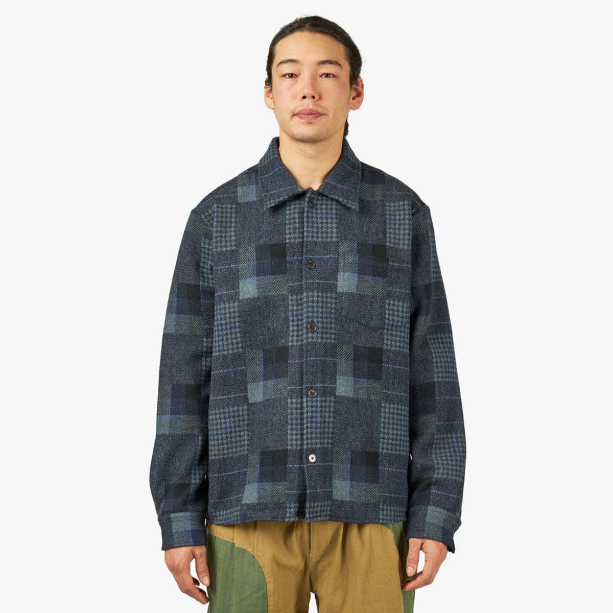 Our Legacy 46/S - Patch Overshirt - Navy Size US S / EU 44-46 / 1 - 1 Thumbnail