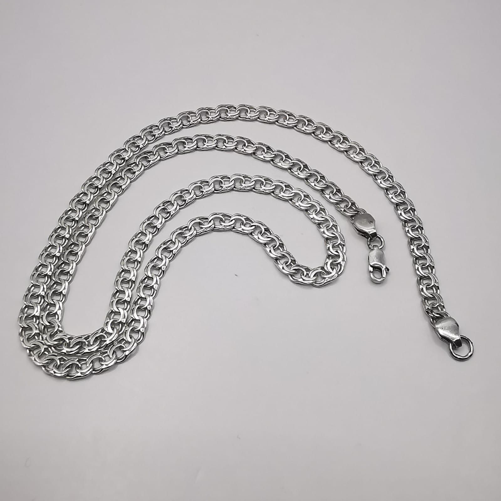 Sterling Silver Vintage Chain,925 Sterling Silver,Signed ,Handmade 16,05g Size ONE SIZE - 5 Thumbnail