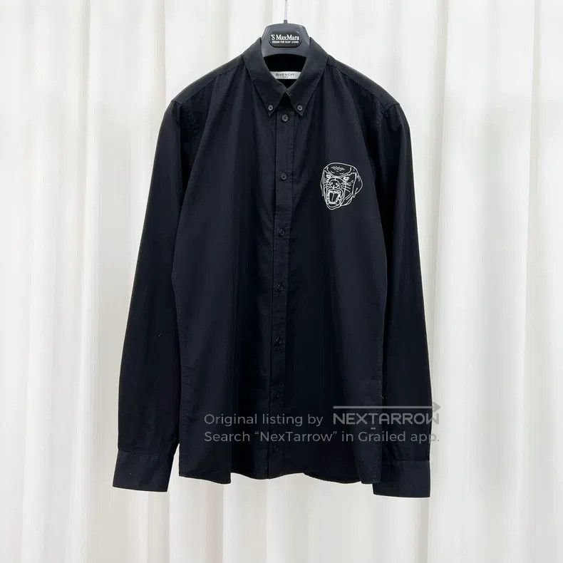 Givenchy Givenchy Size38 Sketch dog head shirt Size US M / EU 48-50 / 2 - 1 Thumbnail