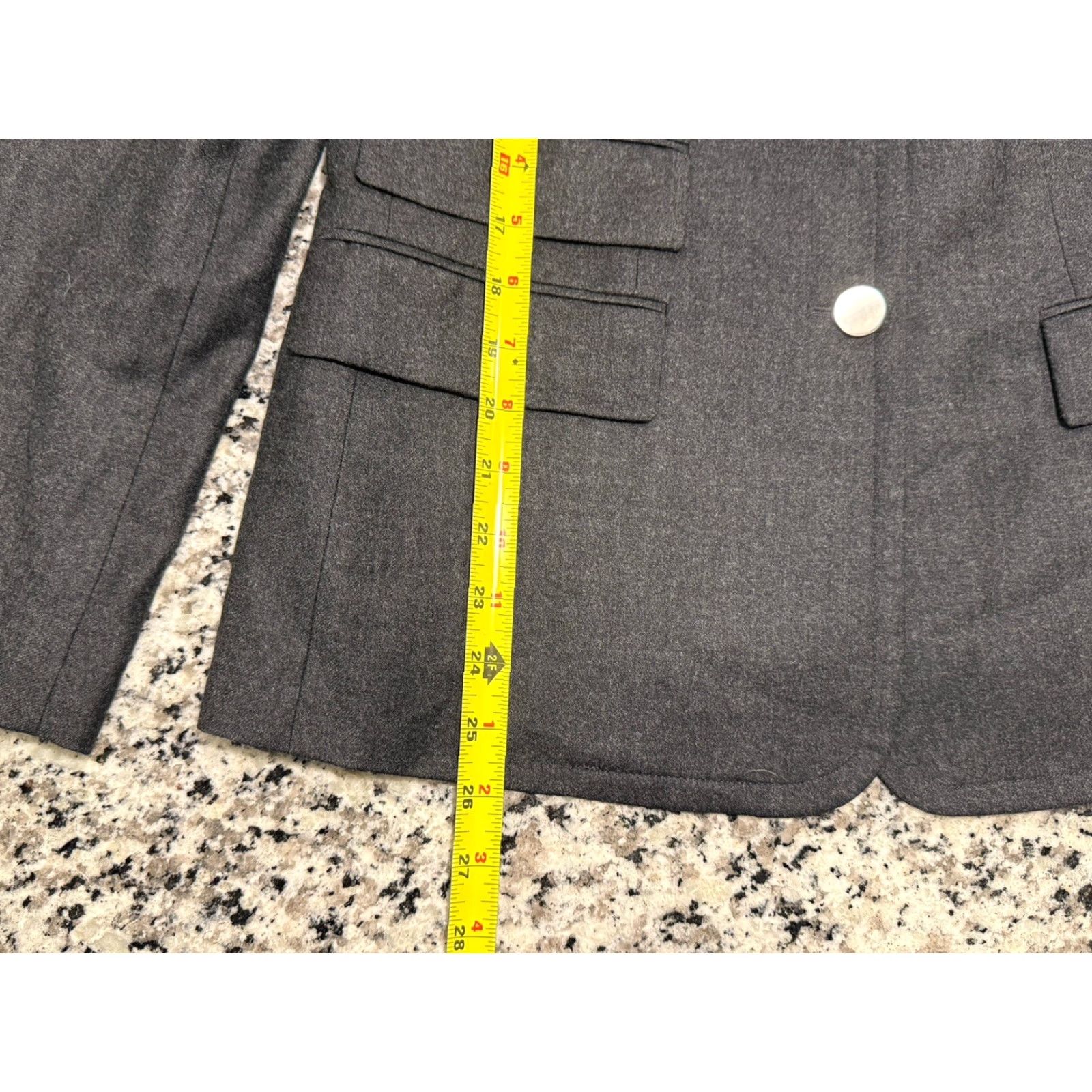 Theory THEORY Blazer Tailored 2 Button Sleek Flannel 100% Virgin Wool Size 0 Gray Size XS / US 0-2 / IT 36-38 - 2 Thumbnail