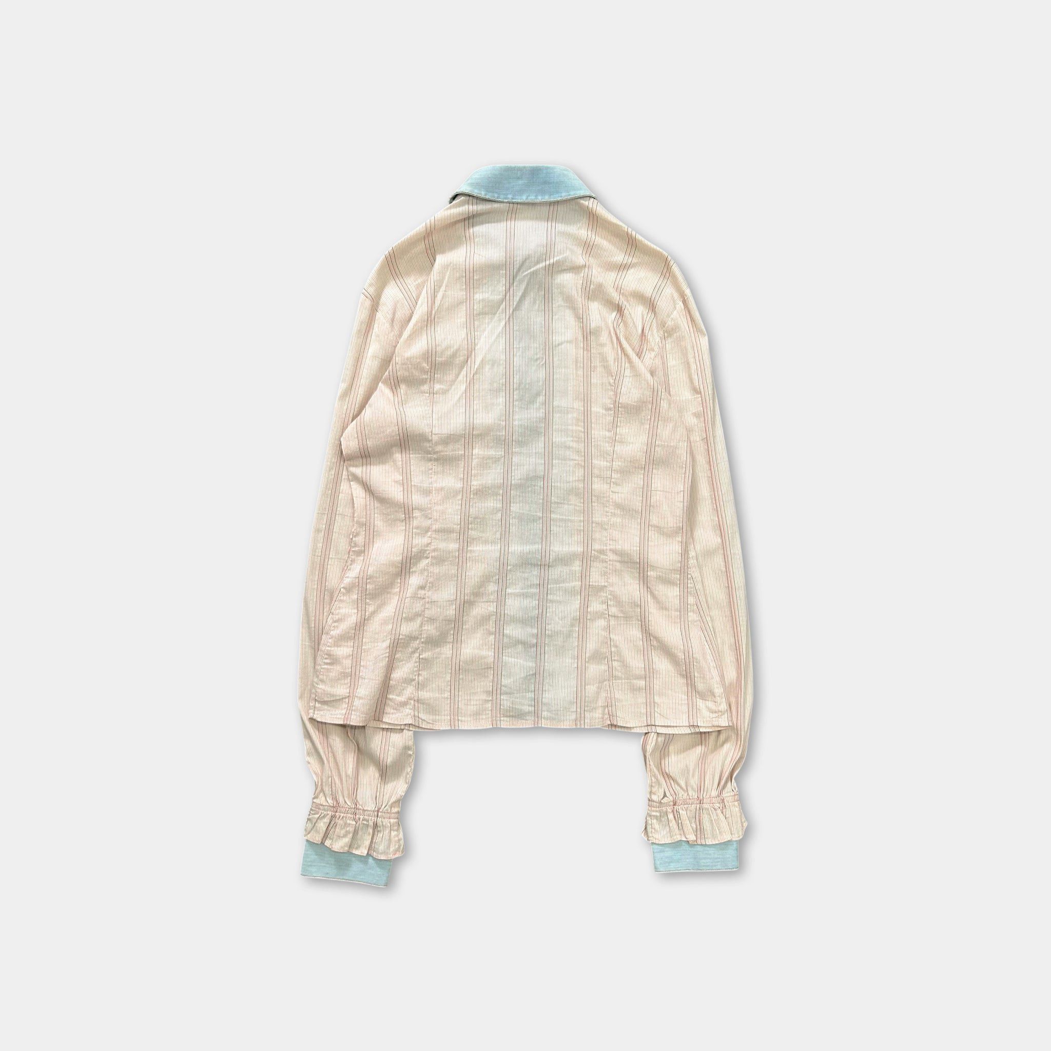 Dolce & Gabbana Dolce & Gabbana 2004 Hybrid Ruffle Western Shirt Size S / US 4 / IT 40 - 4 Thumbnail