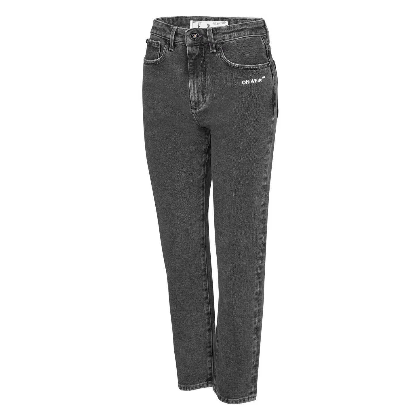 Off-White o1g2r1mq0125 Diagonal Stripe Jeans in Grey & White Size 27" / US 4 / IT 40 - 3 Thumbnail
