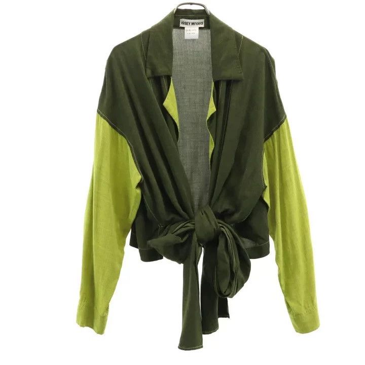 Issey Miyake issey miyake Silk patchwork long-sleeved cardigan Size L / US 10 / IT 46 - 1 Thumbnail