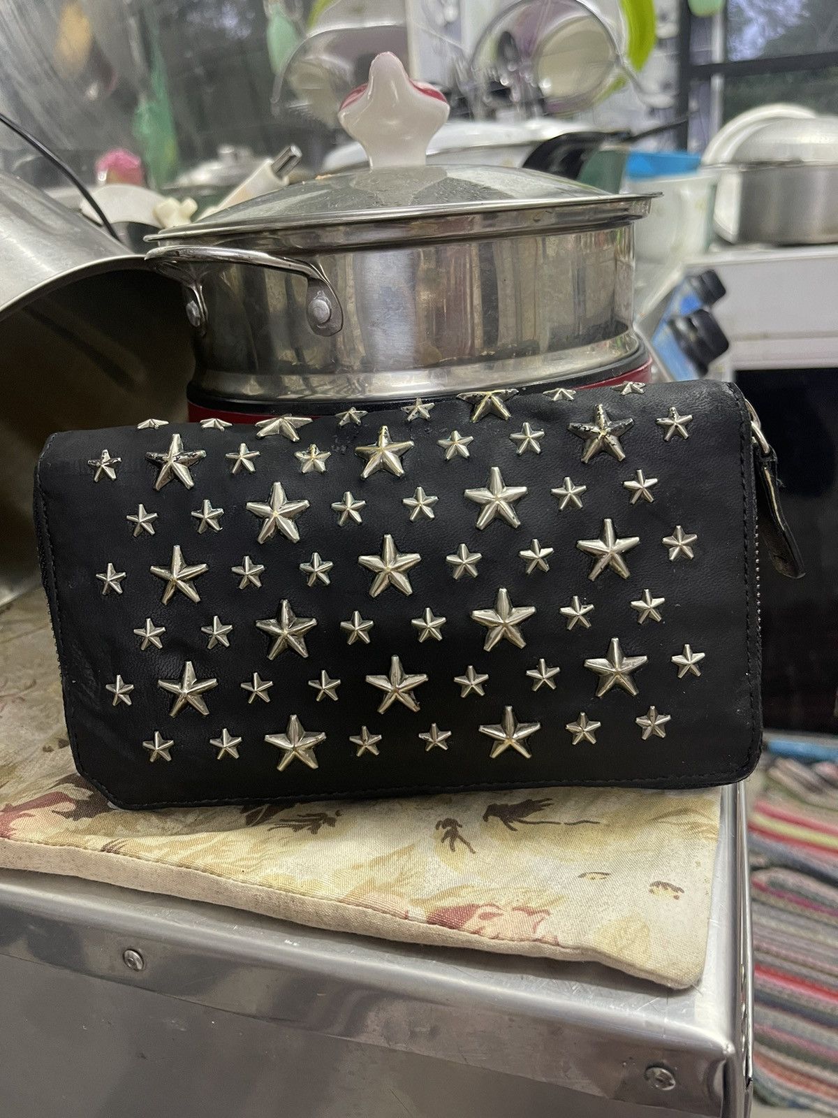 Jimmy Choo Vtg Jimmy Choo Studded Leather Wallet Size ONE SIZE - 1 Thumbnail