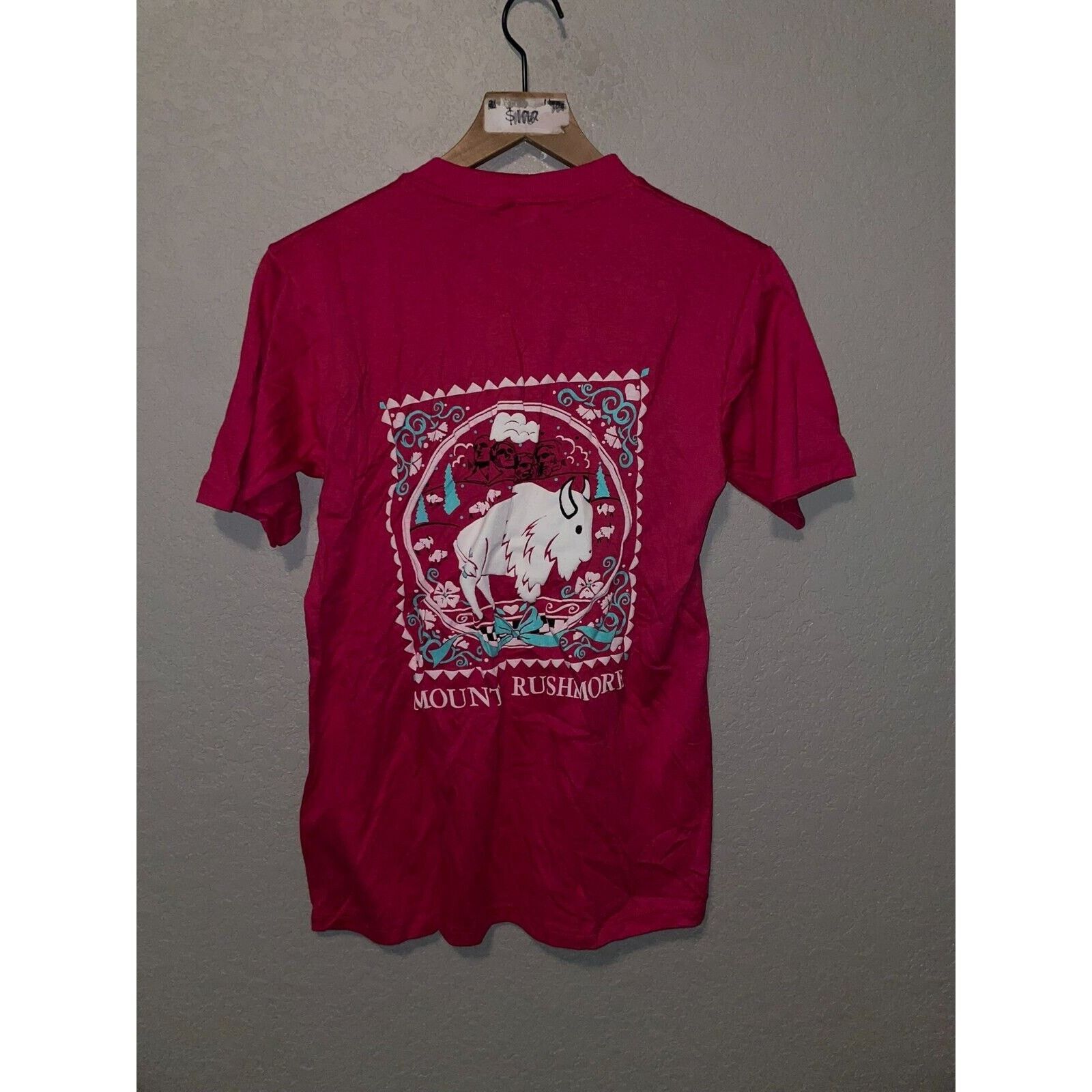 Jerzees Vintage Mount Rushmore Shirt SD South Dakota Pink Tee 90s M Size US M / EU 48-50 / 2 - 7 Thumbnail