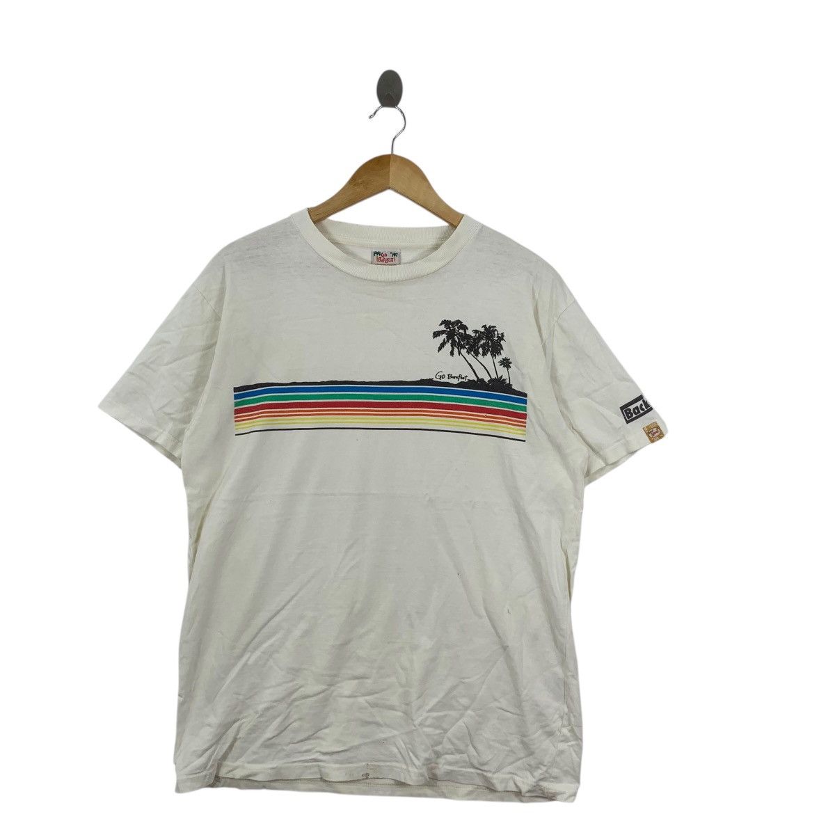 Other Vintage GO BAREFOOT HAWAII Beach Rainbow Tee Shirt Top Size US M / EU 48-50 / 2 - 3 Thumbnail