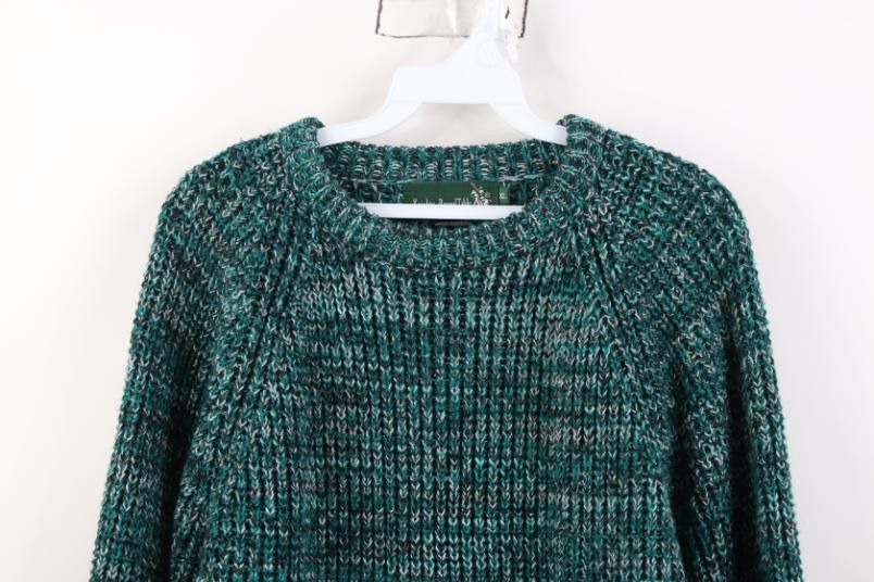 Vintage Vintage 90s Streetwear Ribbed Knit Crewneck Sweater Green Size US XL / EU 56 / 4 - 2 Thumbnail