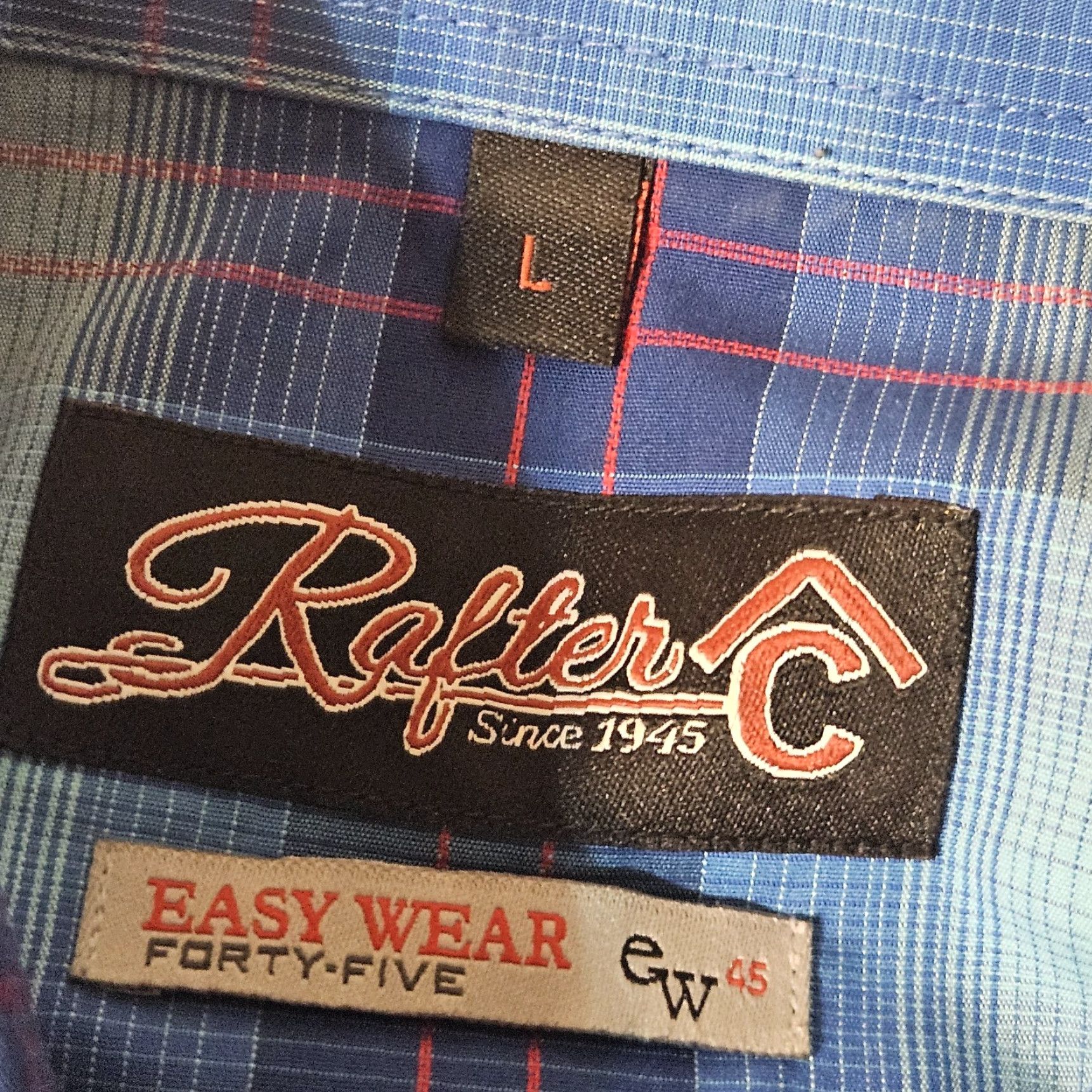 Vintage Rafter C Shirt Men’s L Plaid Pearl Snap Long Sleeve Western Collared Button-Up Size US L / EU 52-54 / 3 - 6 Thumbnail