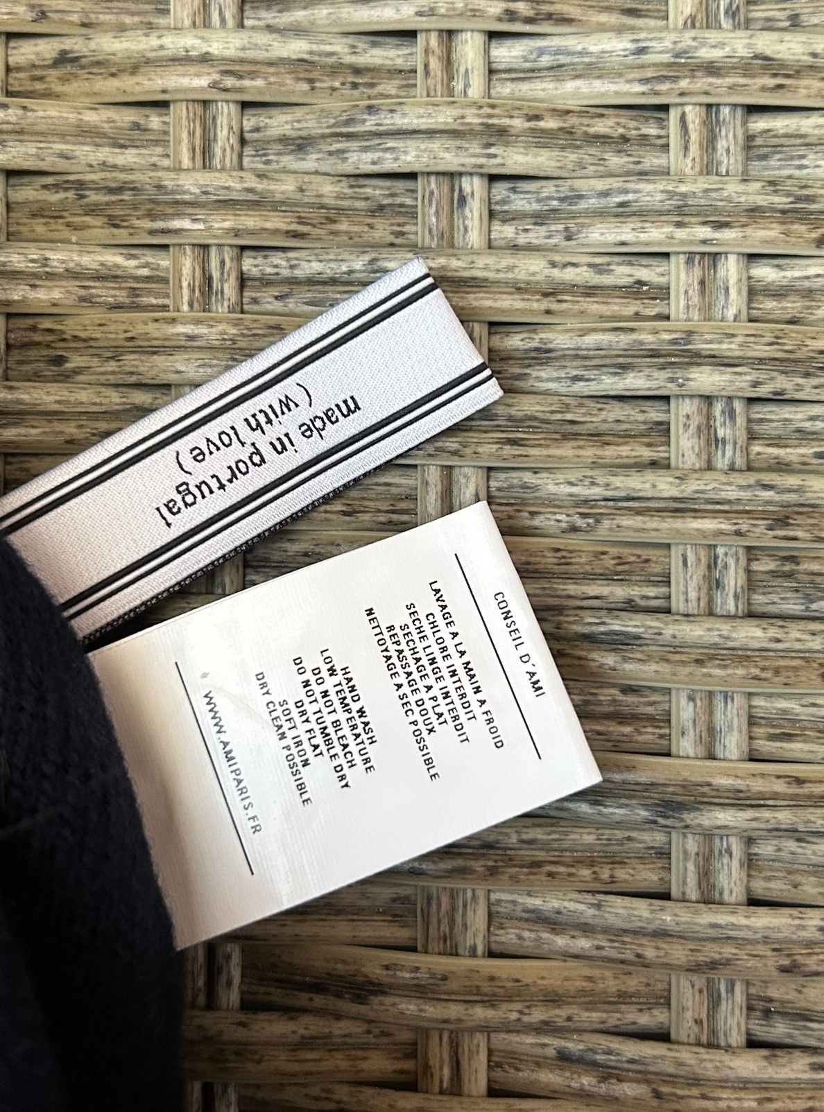 AMI AMI Paris Dark Navy Wool Beanie Hat OS Made In Portugal Size ONE SIZE - 7 Thumbnail