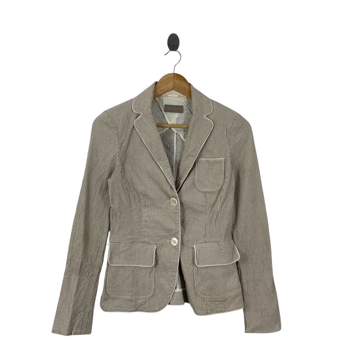 Vintage Vintage LAURA LINDOR Made In Italy Sport Coat Striped Jacket Size XS / US 0-2 / IT 36-38 - 4 Thumbnail