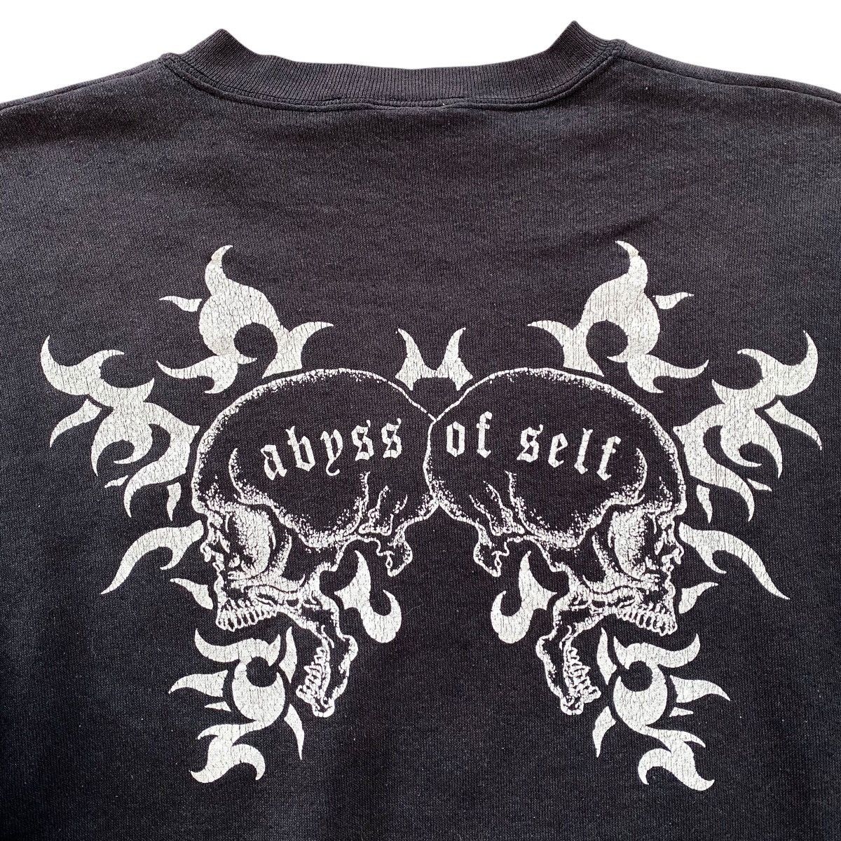 Band Tees × Vintage Rare Death Low ABYSS Of SELF Skull Black Angel Sweatshirt Size US L / EU 52-54 / 3 - 5 Thumbnail