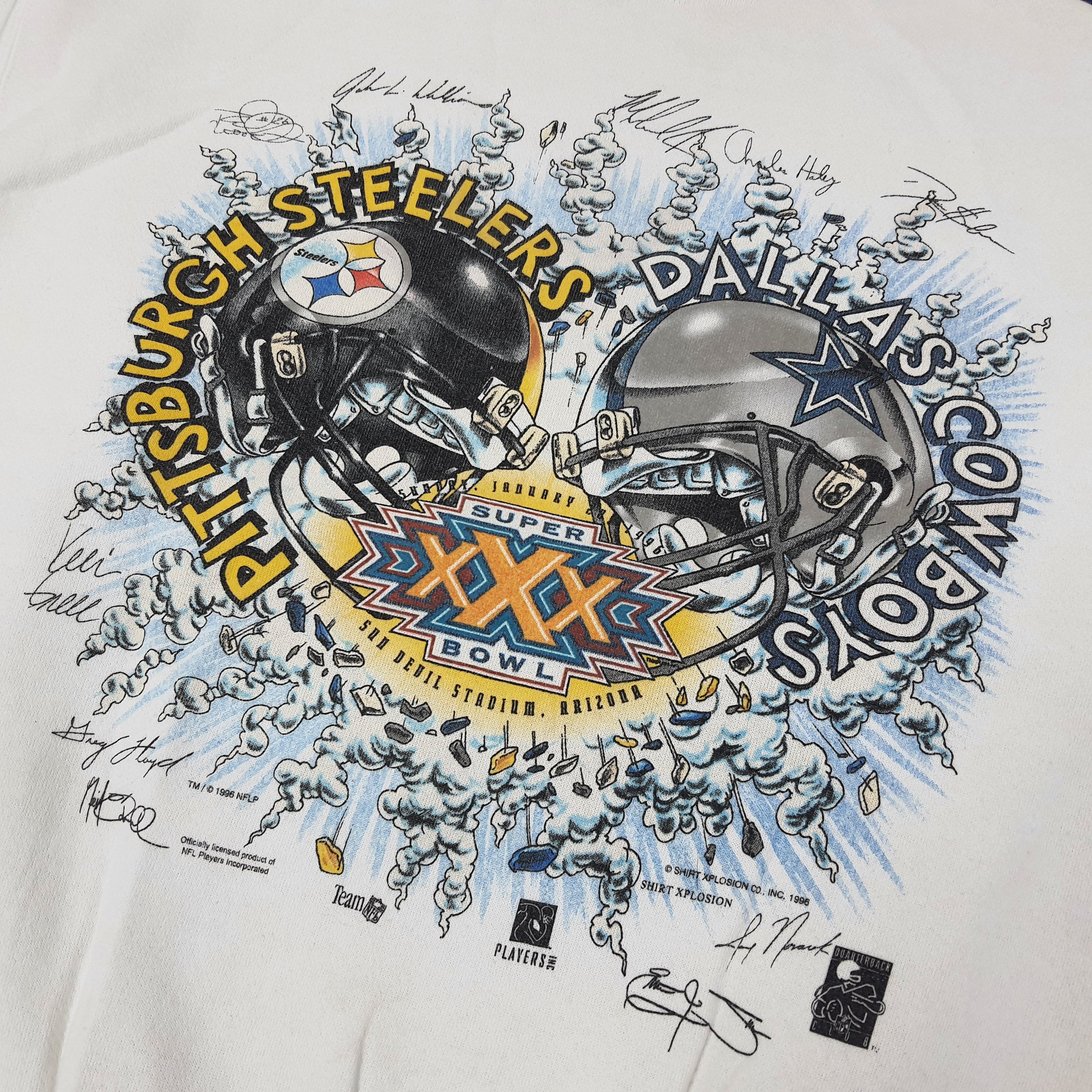Tultex Vintage Super Bowl Steelers & Cowboys NFL Sweatshirt C253N10 Size US L / EU 52-54 / 3 - 2 Thumbnail