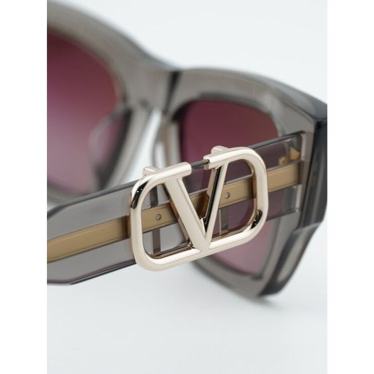 Valentino Valentino V-SETTE VLS-166C Sunglasses Grey Square Frame Size ONE SIZE - 5 Thumbnail