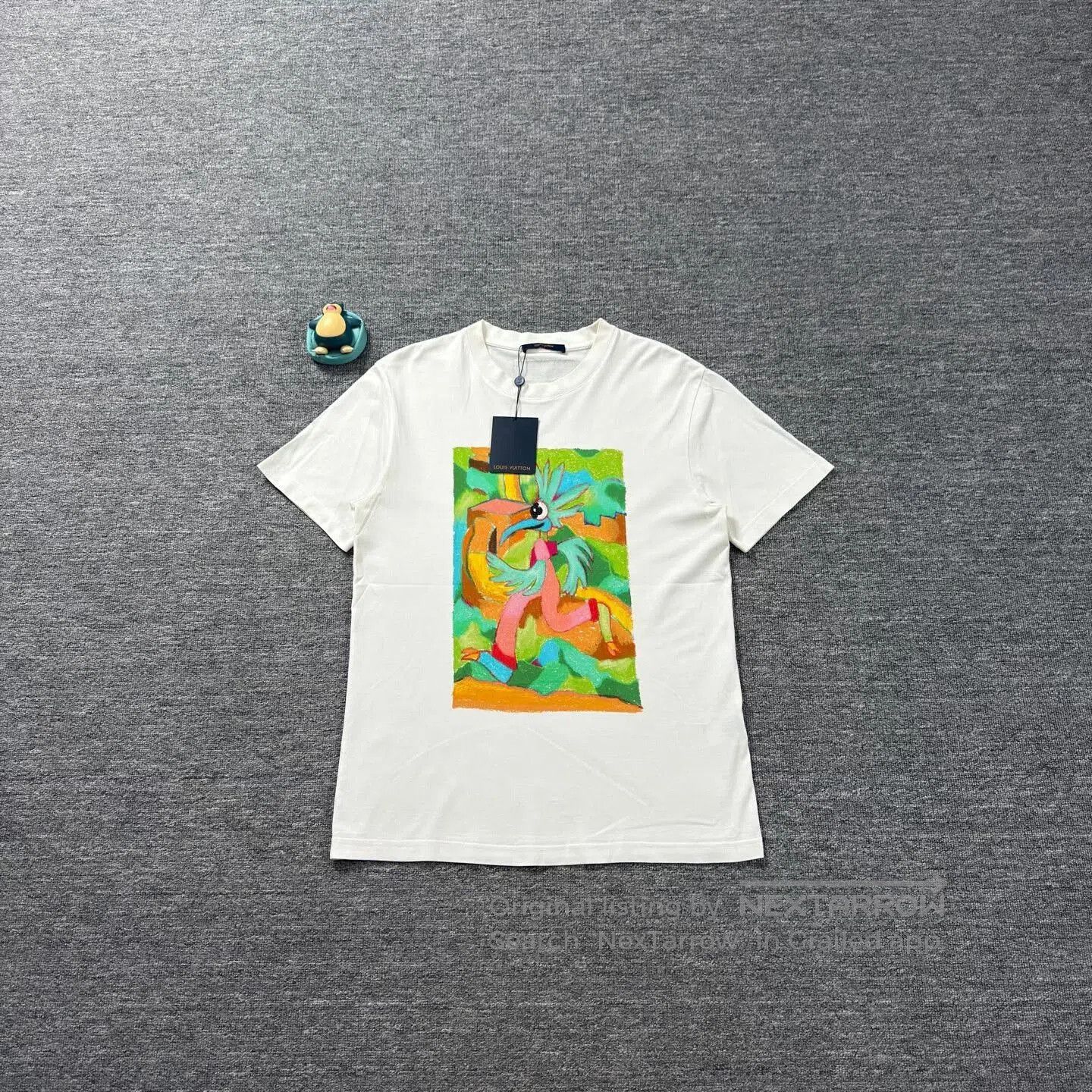 LVXWA White Cartoon Graphic Short Sleeve T-Shirt. Size US L / EU 52-54 / 3 - 1 Thumbnail