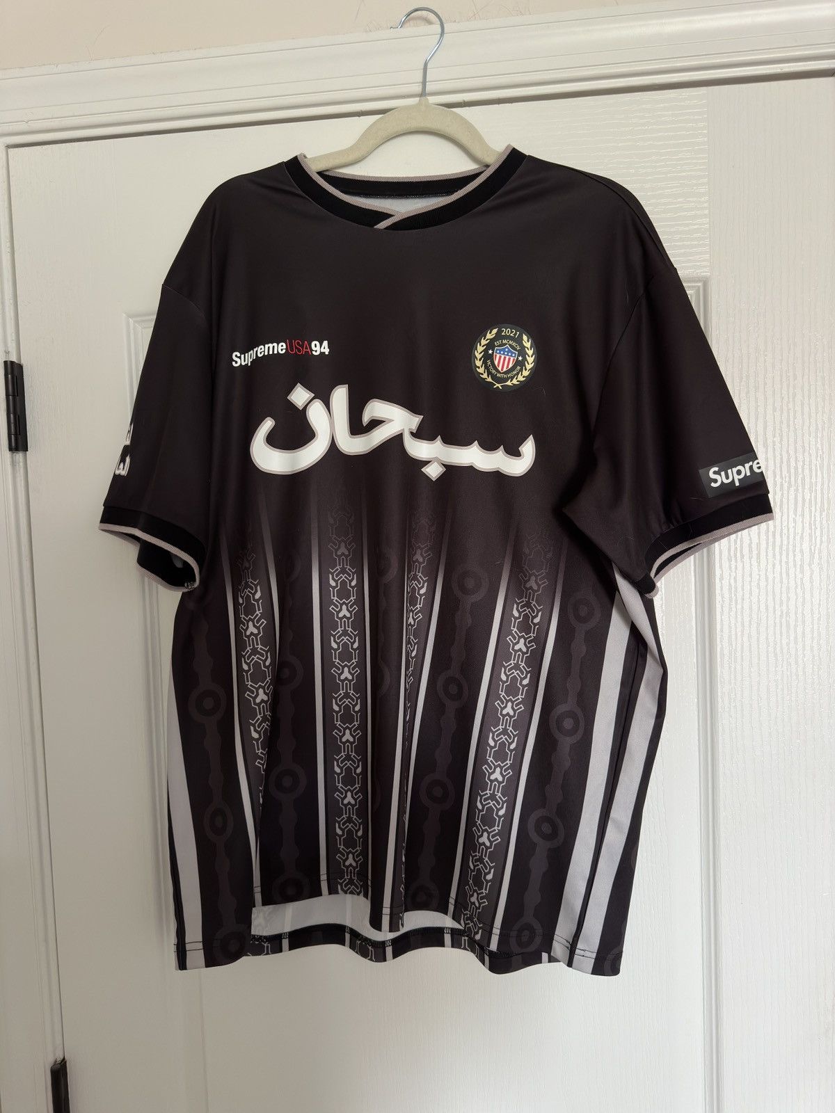 Pre-owned Supreme Arabic Jersey In Black