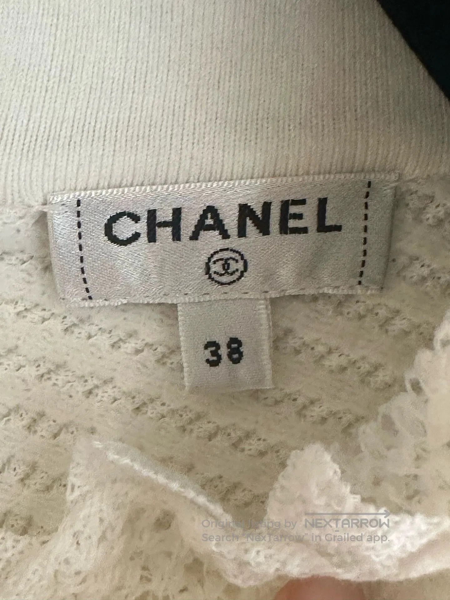 Chanel Chanel 20S White Ruffle Knit Top. Size US M / EU 48-50 / 2 - 3 Thumbnail