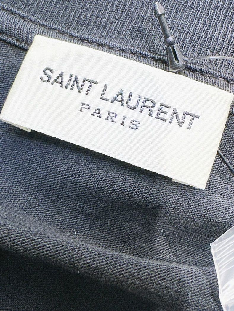 Saint Laurent Paris Saint Laurent Paris Green smudged T-shirt with round neck a Size US S / EU 44-46 / 1 - 3 Thumbnail