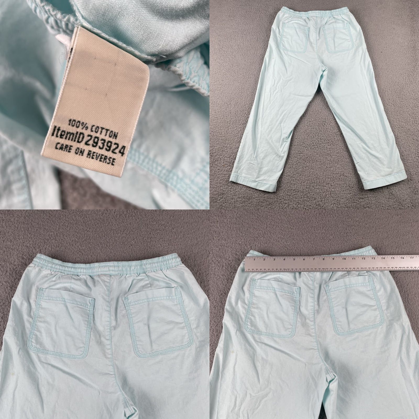 Vintage VINTAGE L.L. Bean Capri Pants Ladies 6 Classic Fit Drawstring Waist Pale Blue Size 28" / US 6 / IT 42 - 8 Thumbnail
