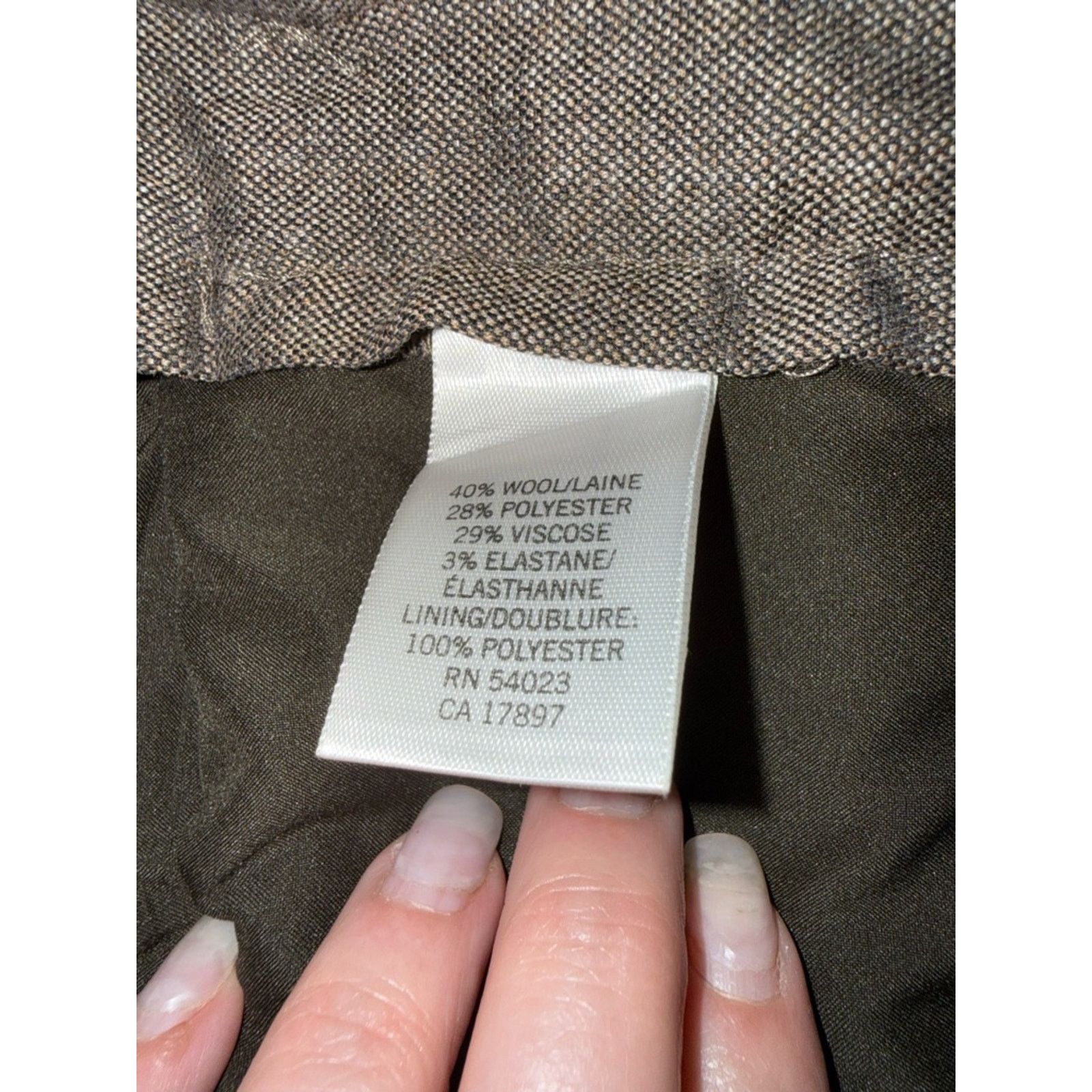 Banana Republic BANANA REPUBLIC WOOL BLEND RYAN BROWN TROUSERS PANTS LINED 6 Size 28" / US 6 / IT 42 - 9 Thumbnail
