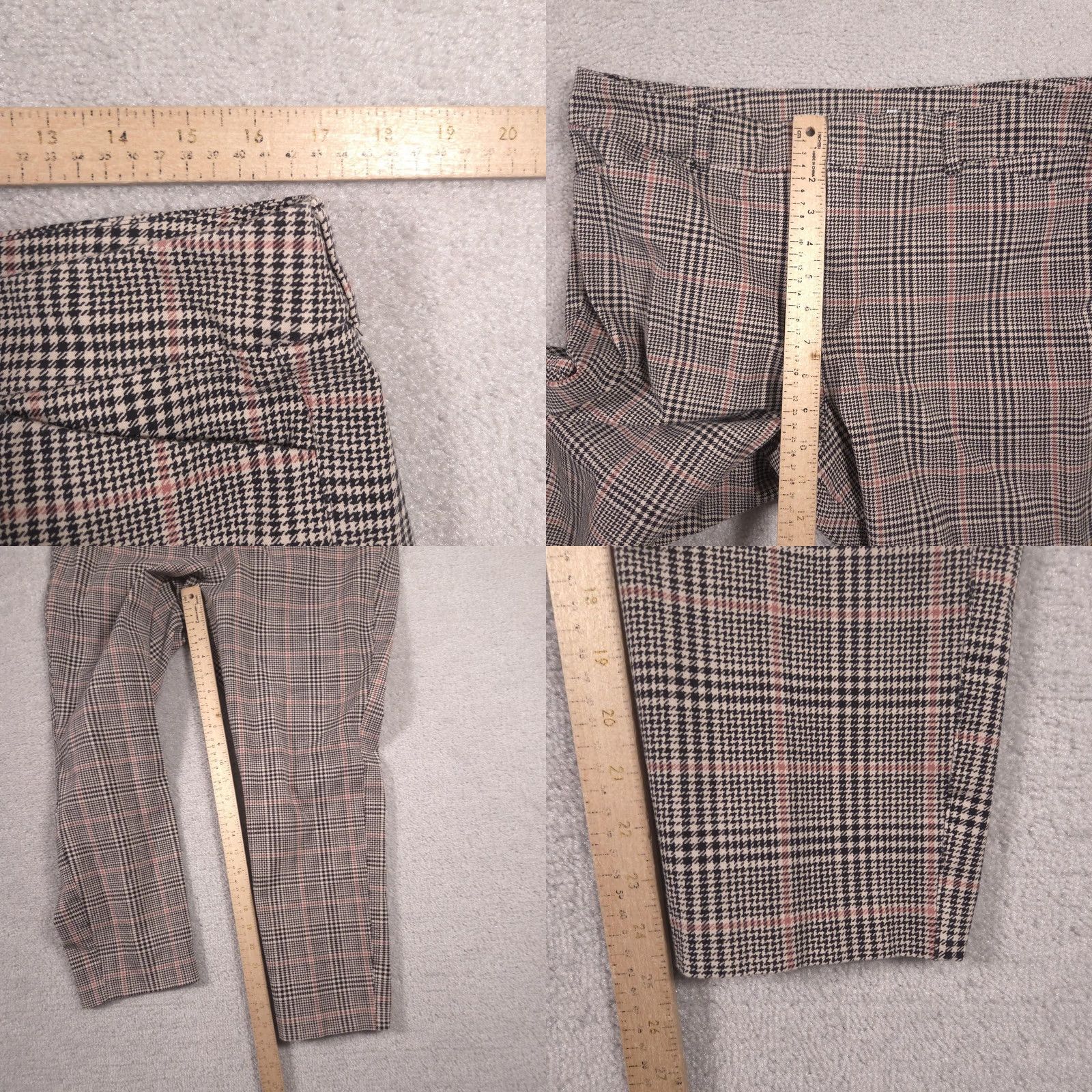 Old Navy Old Navy Pants Womens 16 Multicolor Plaid High Rise Pixie Ankle Slim Stretch Pants Size 38" / US 16 / IT 52 - 8 Thumbnail