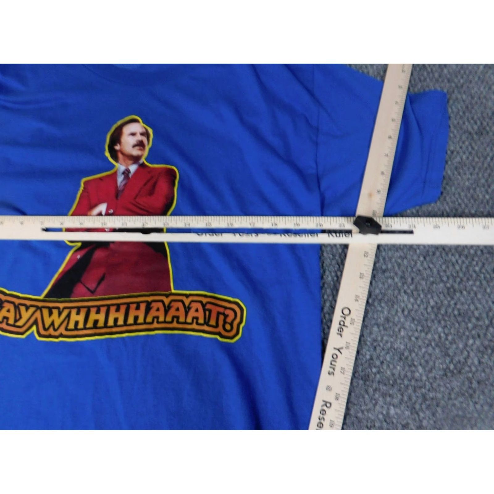 Ripple Junction Ripple Junction Anchorman Mens Shirt L Blue Graphic T-Shirt USA Logo Short Sleeve Crew Neck Cotton Spandex Size US L / EU 52-54 / 3 - 5 Thumbnail