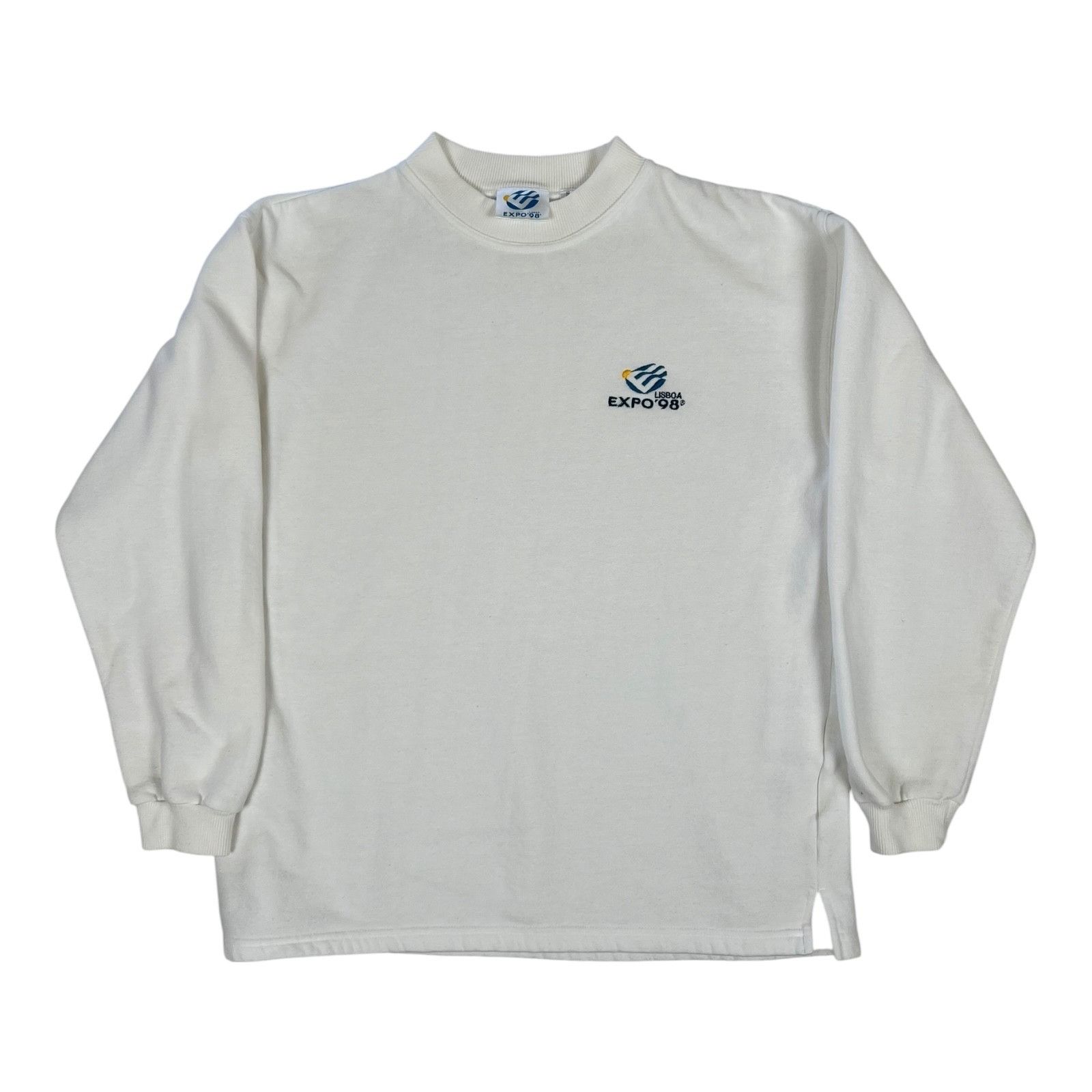 Vintage Vintage Lisboa Expo 98 Sweatshirt Size Medium White 90s Size US M / EU 48-50 / 2 - 1 Thumbnail