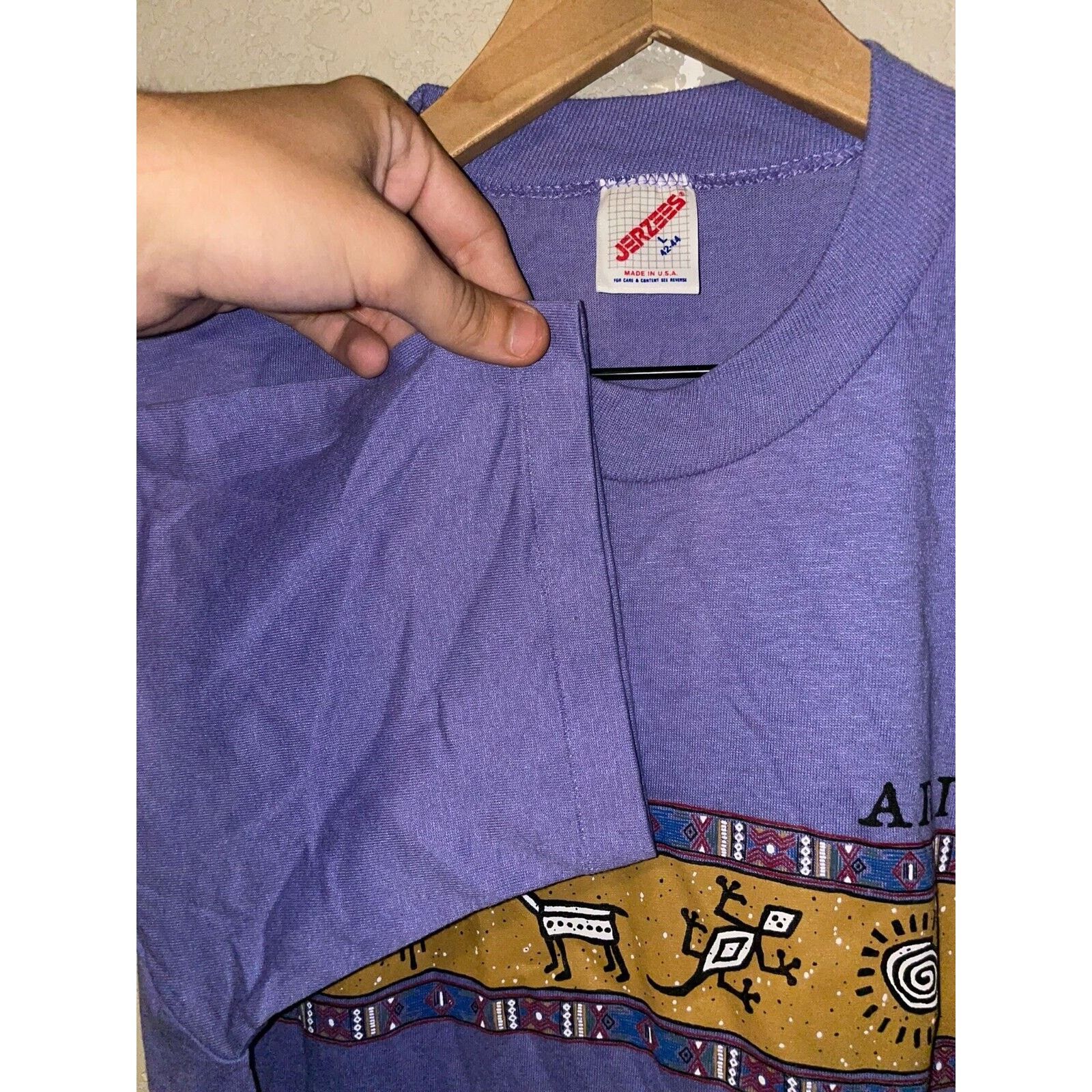 Jerzees Vintage Arizona Indian Shirt Native American Tee VTG 90s L Size US L / EU 52-54 / 3 - 6 Thumbnail