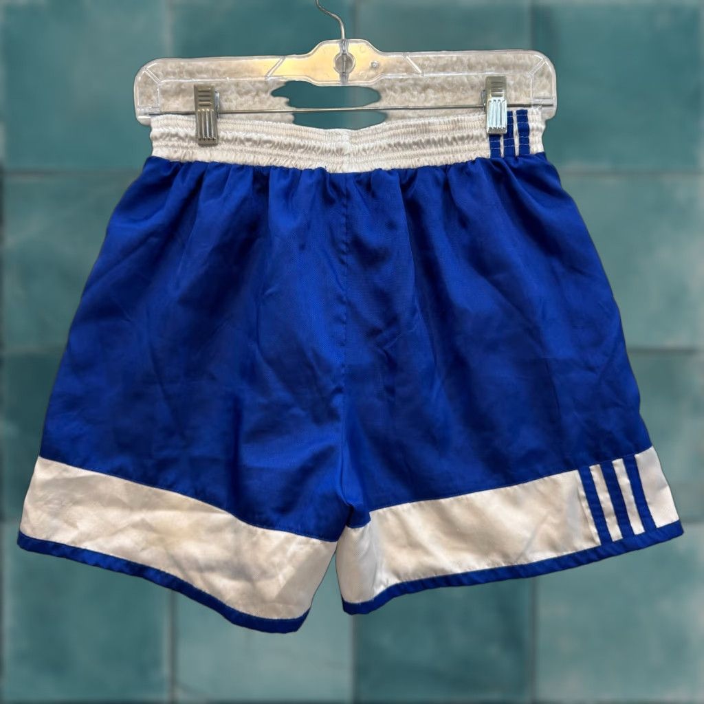 Adidas VINTAGE Adidas Soccer Shorts XS Boys Girls Royal Blue Sporty Stripe Y2K Cyber Grunge Size 26" / US 2 / IT 38 - 1 Thumbnail