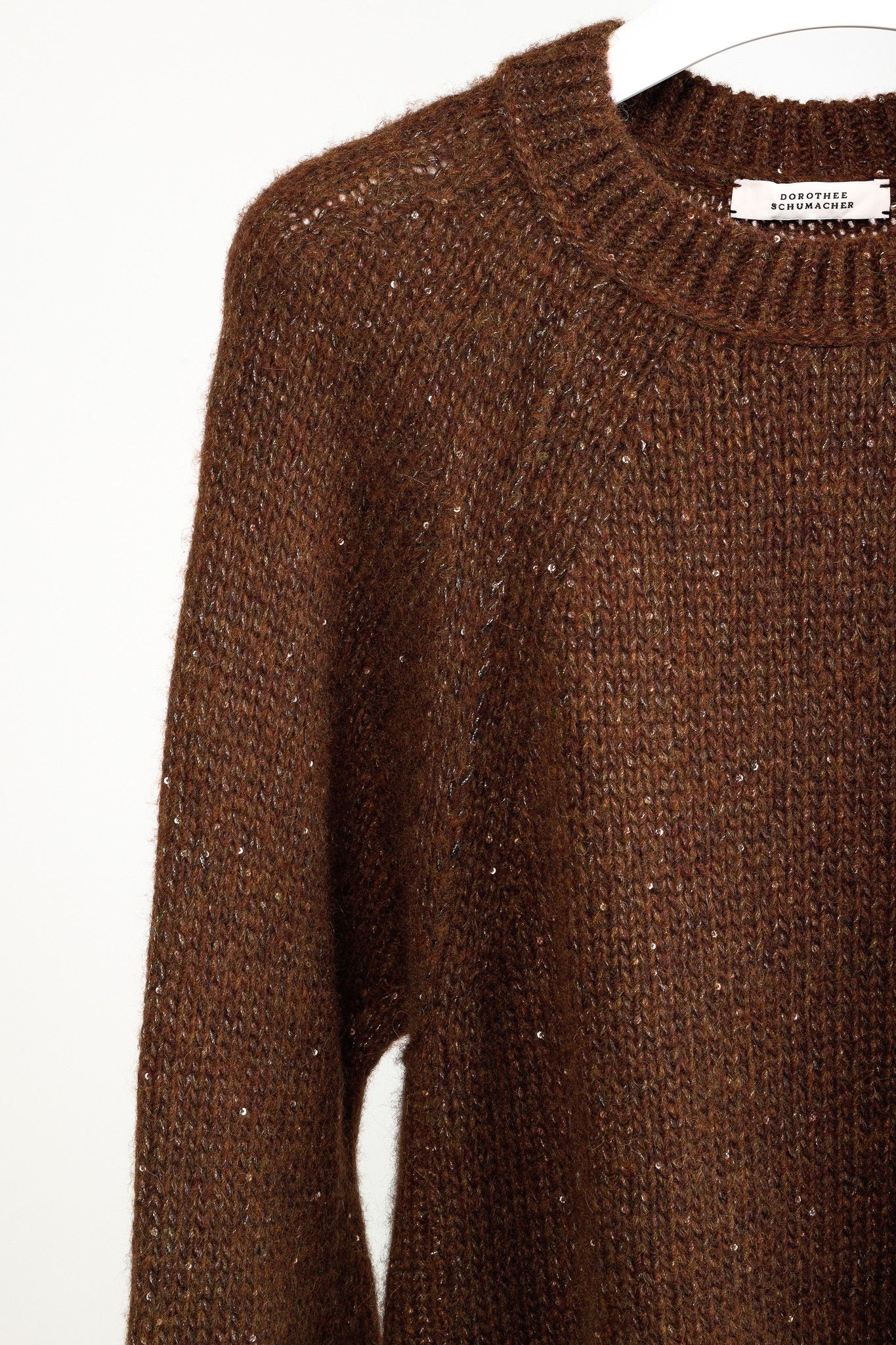 DOROTHEE SCHUMACHER Dorothee Schumacher Sparkling Brown Sequined Pullover Size L / US 10 / IT 46 - 6 Thumbnail